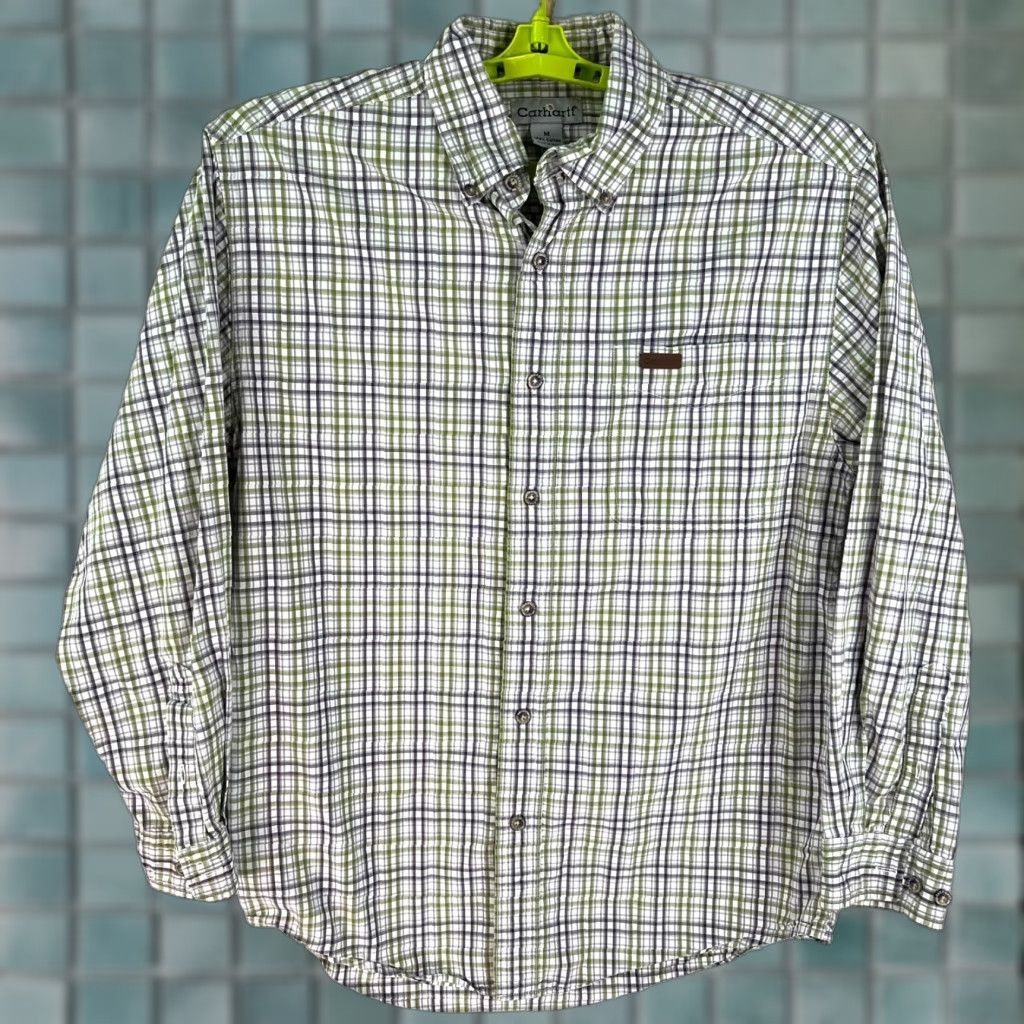 Carhartt Carhartt Shirt Mens Medium Plaid Long Sleeve Button Multicolor Pocket Size US M / EU 48-50 / 2 - 1 Thumbnail