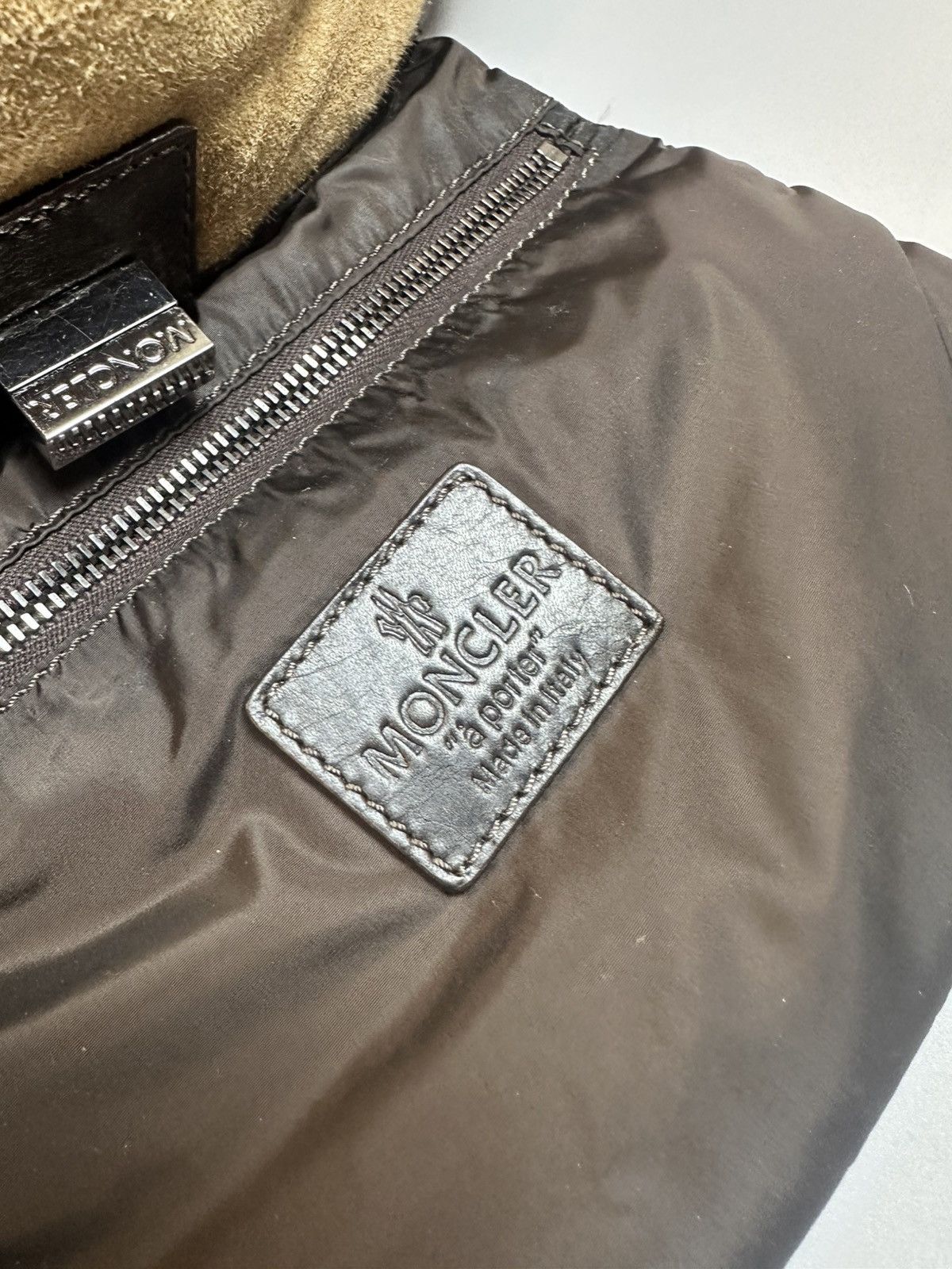Moncler Moncler Quilted Suede Shoulder-Handle Bag Size ONE SIZE - 9 Thumbnail