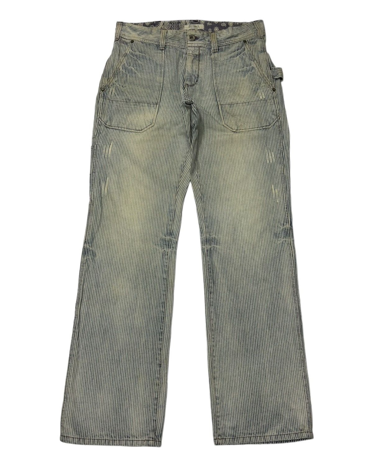 Hysteric Glamour × Japanese Brand OIL CAKE JAPANESE WABASH STRIPED CARPENTER PANTS Size US 33 - 7 Thumbnail