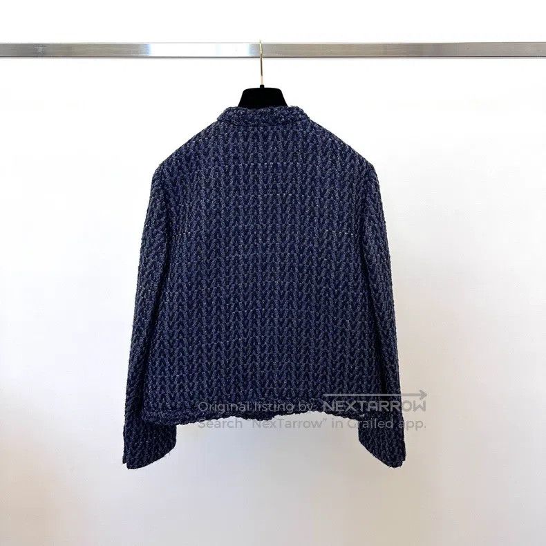 Valentino Valentino A navy blue tweed jacket Size XS / US 0-2 / IT 36-38 - 4 Thumbnail