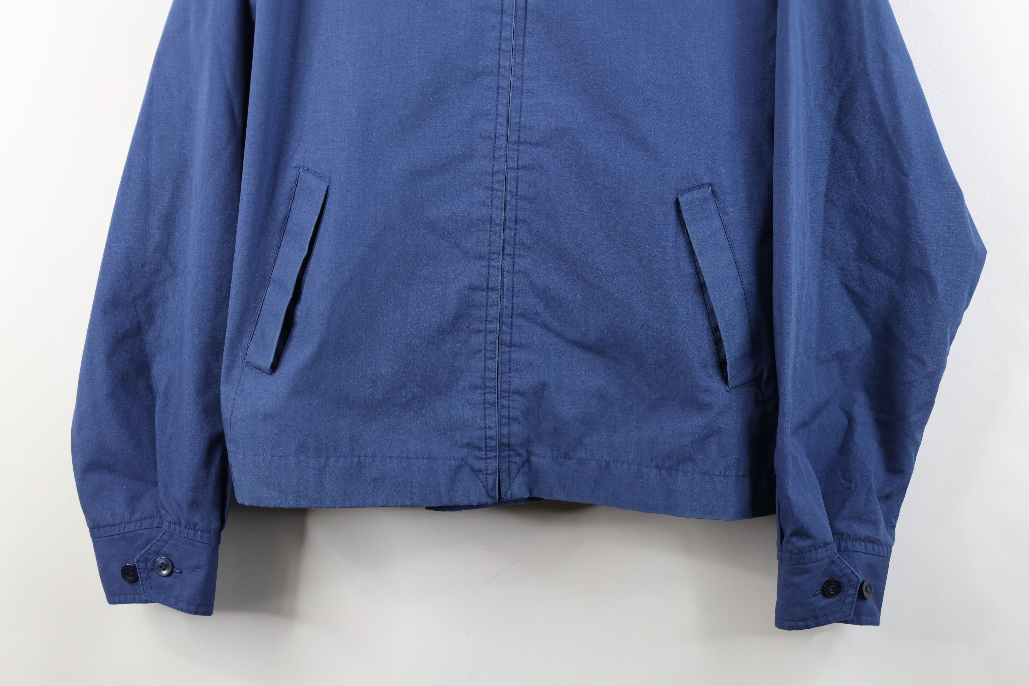 Vintage Vintage 70s Streetwear Racer Bomber Jacket Blue Size US L / EU 52-54 / 3 - 3 Thumbnail