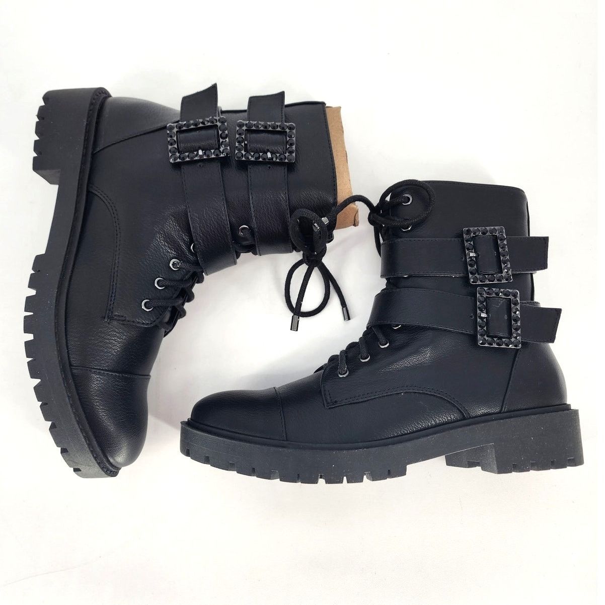 Jessica Simpson Jessica Simpson Kerina Black Fashion Combat Boots Size 7M Size US 7 / IT 37 - 11 Thumbnail