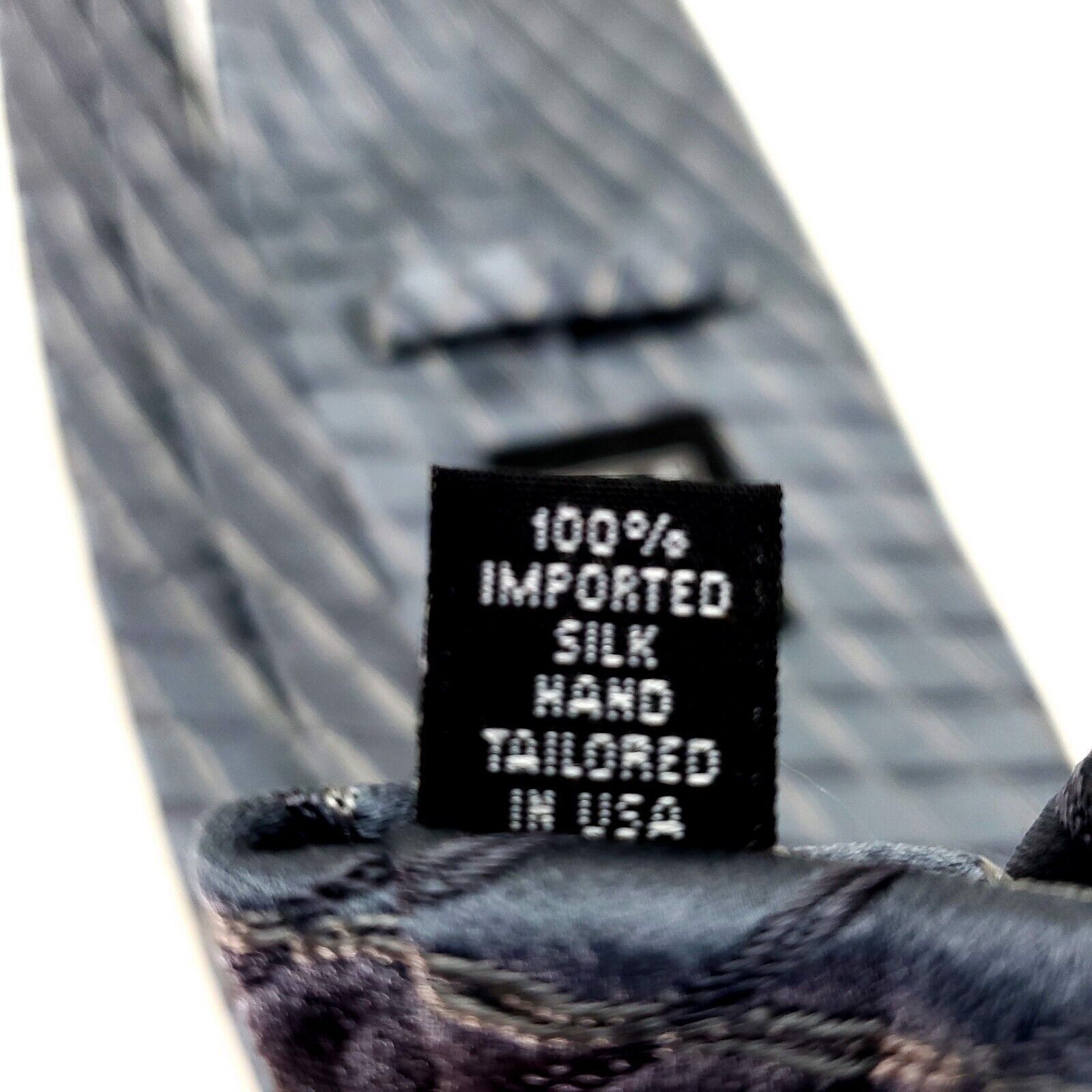 Ike Behar Ike Behar New York Silk Tie USA Woven Gray Plaid Size ONE SIZE - 5 Thumbnail