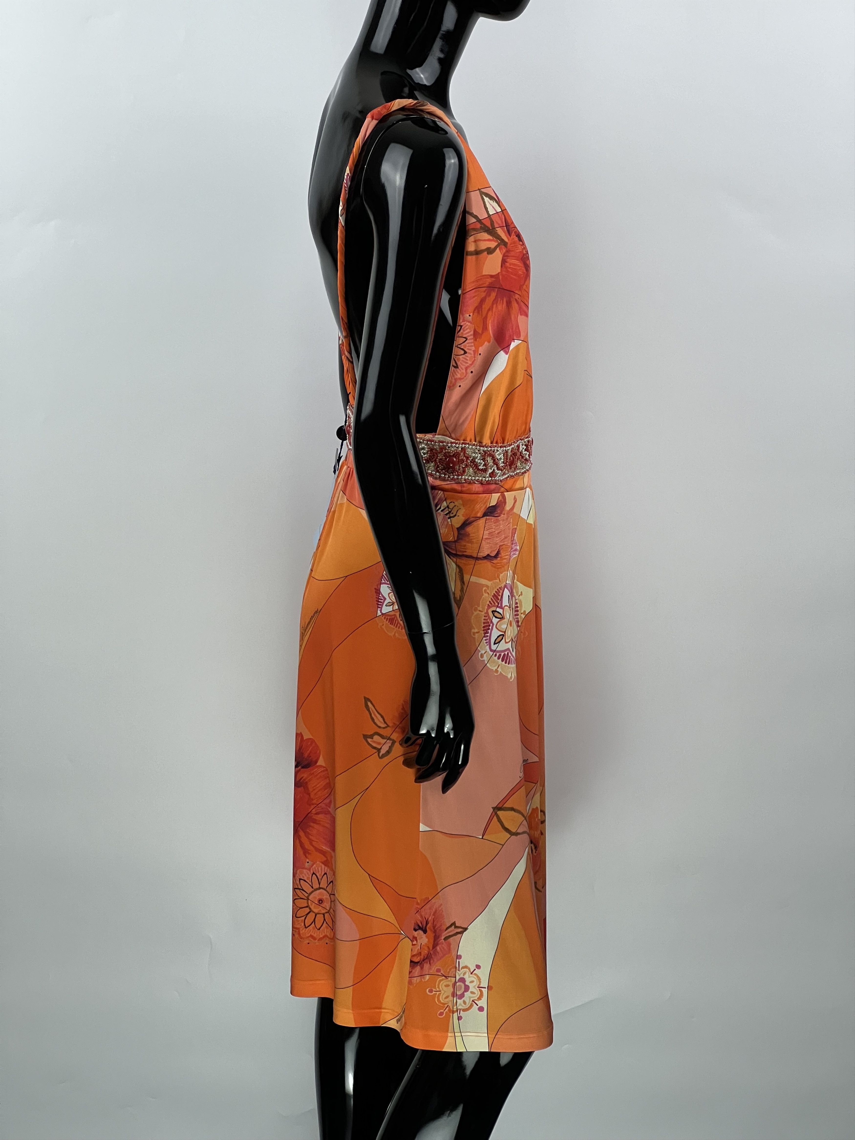 Blumarine Blumarine Silk Rhinestones Sleeveless Strappy Dress Size 40 Size S / US 4 / IT 40 - 2 Thumbnail