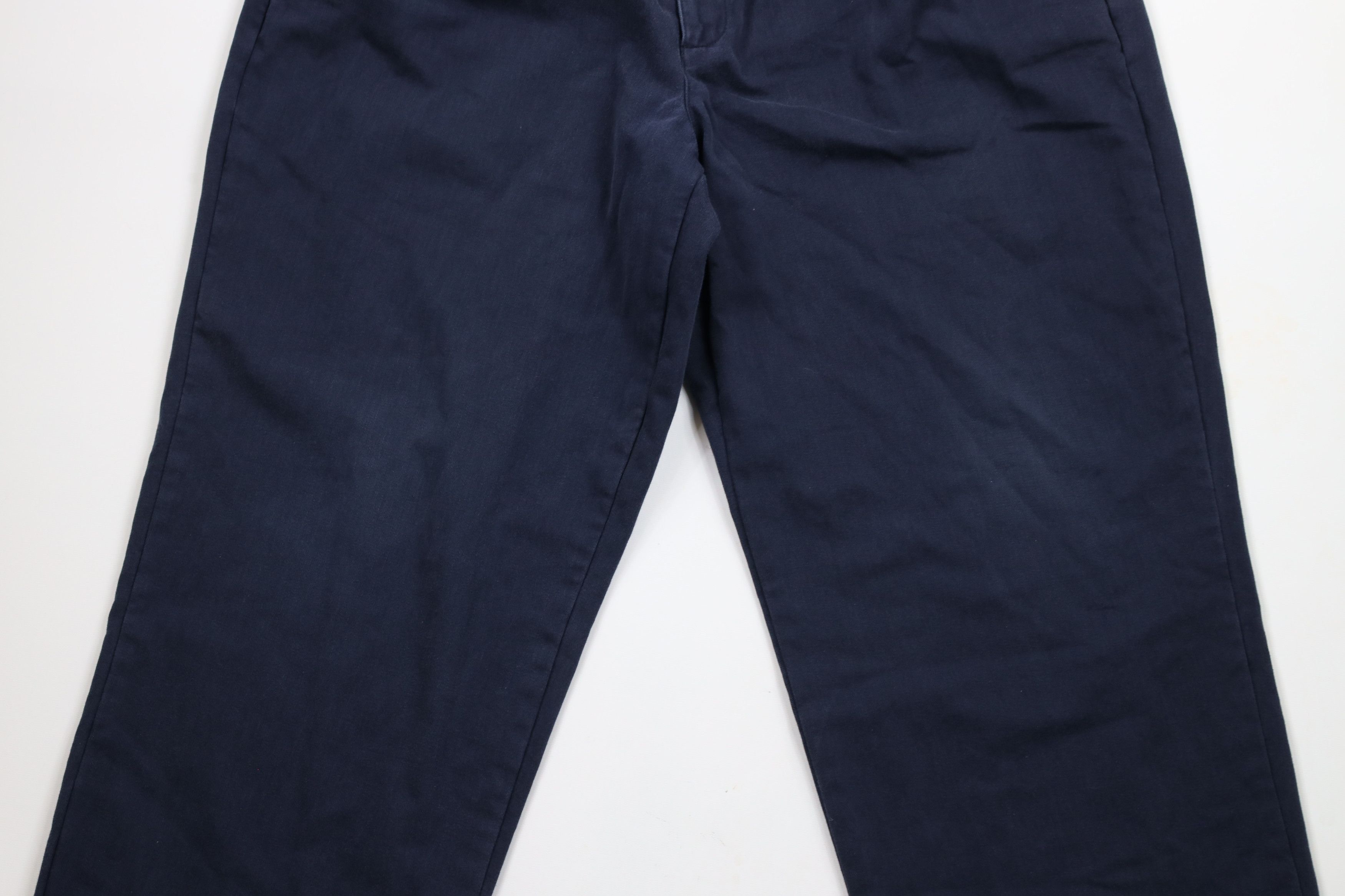 L.L. Bean × Vintage Vintage 90s LL Bean Flannel Lined Wide Leg Pants Blue Size US 38 / EU 54 - 4 Thumbnail