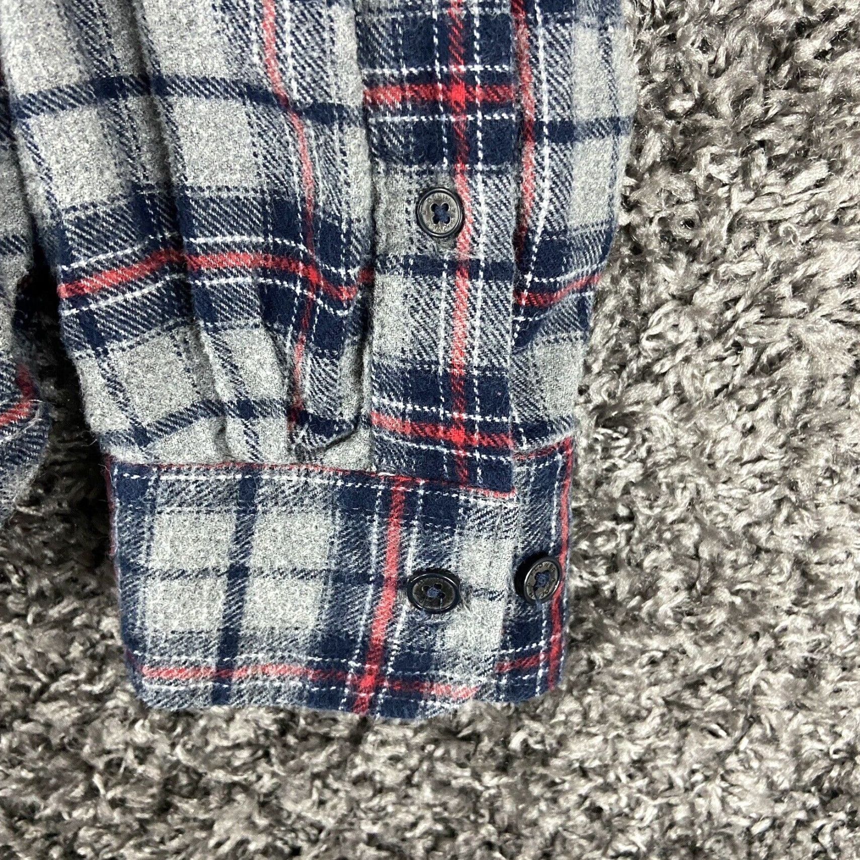 Denime DENIM & FLOWER Ricky Singh Gray Plaid Flannel Shirt Men’s L Long Sleeve Size US L / EU 52-54 / 3 - 3 Thumbnail