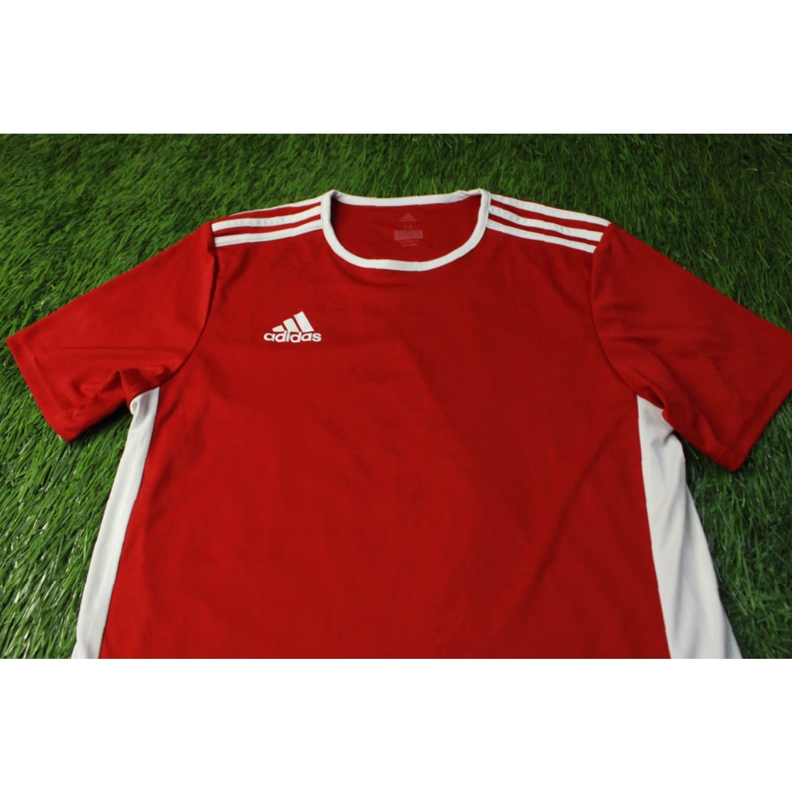 Adidas ADIDAS PERFORMANCE SHIRT Men Football Short Sleeve Size M Red and White 2019 Entrada Size US M / EU 48-50 / 2 - 2 Thumbnail