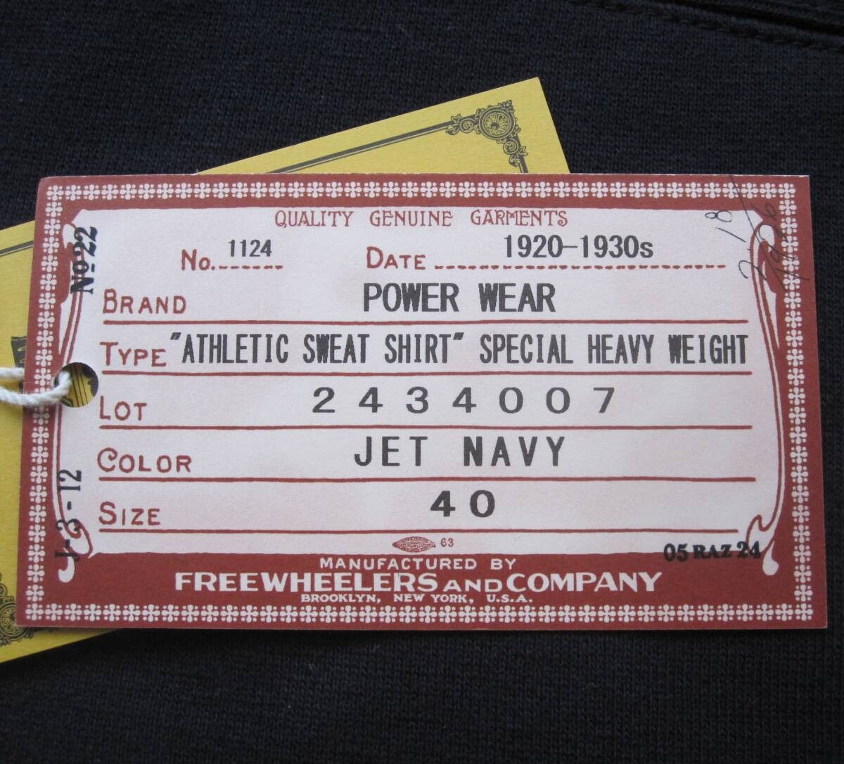 Freewheelers “ATHLETIC SWEAT SHIRT” SPECIAL HEAVY WEIGHT Size US XXL / EU 58 / 5 - 8 Thumbnail