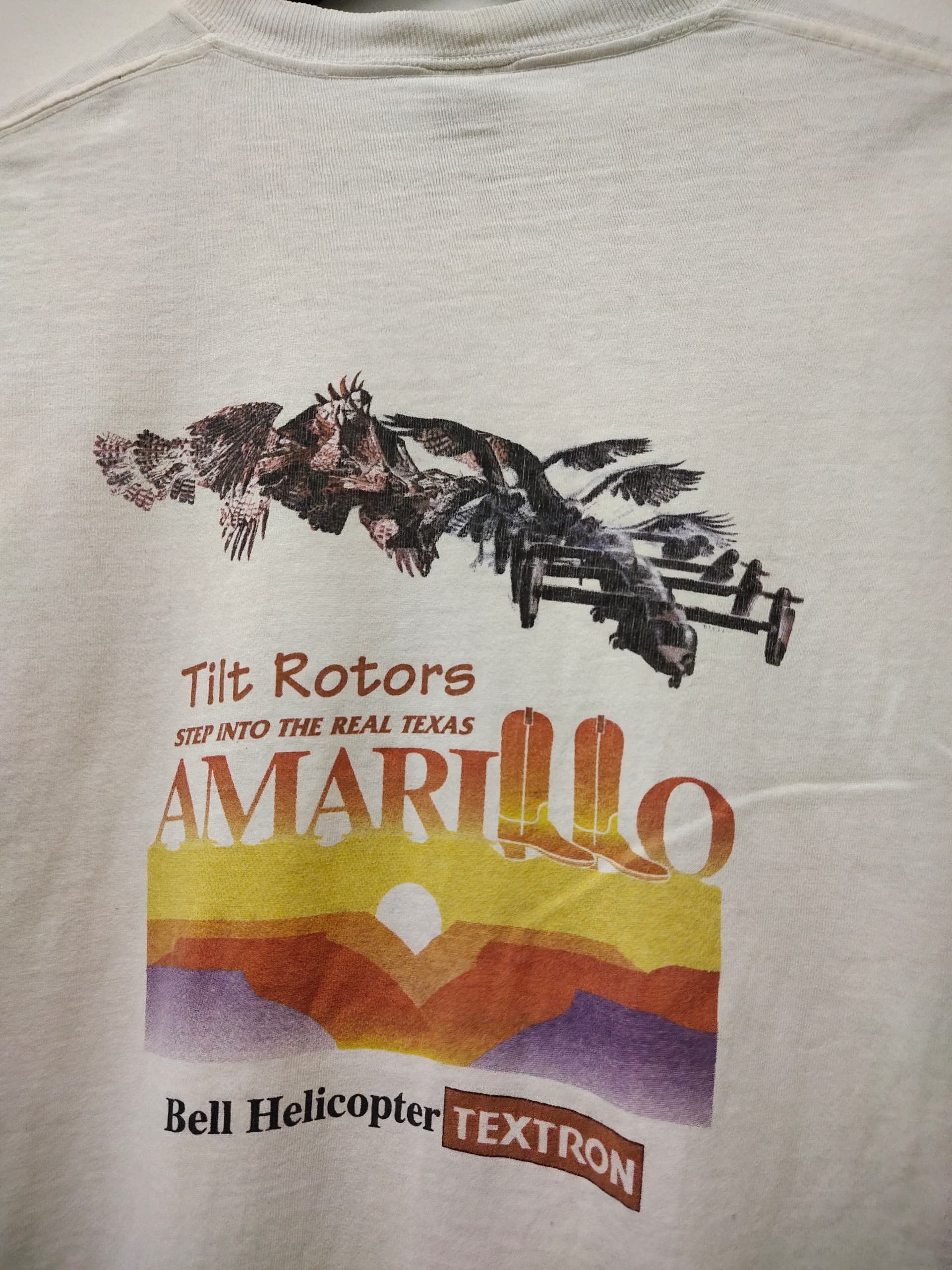Fruit Of The Loom × Vintage Vintage Bell Hellicopter Textron back hit t shirt Size US M / EU 48-50 / 2 - 5 Thumbnail