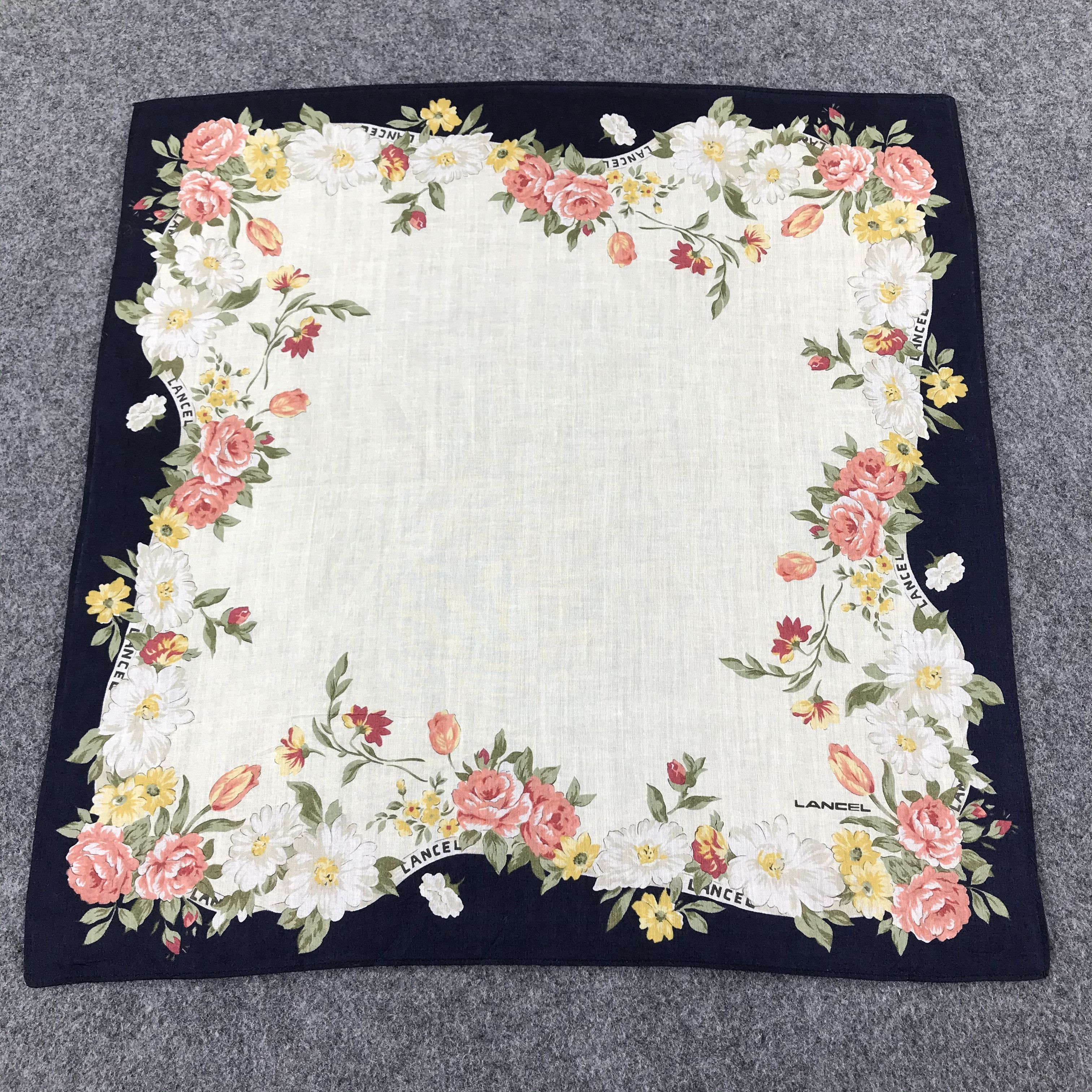 Lancel Lancel Floral Handkerchief Neckerchief Bandana H275 Size ONE SIZE - 1 Thumbnail