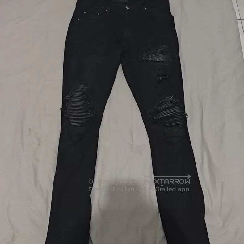 Amiri Amiri Size 31 Black leather jeans Size US 30 / EU 46 - 2 Thumbnail