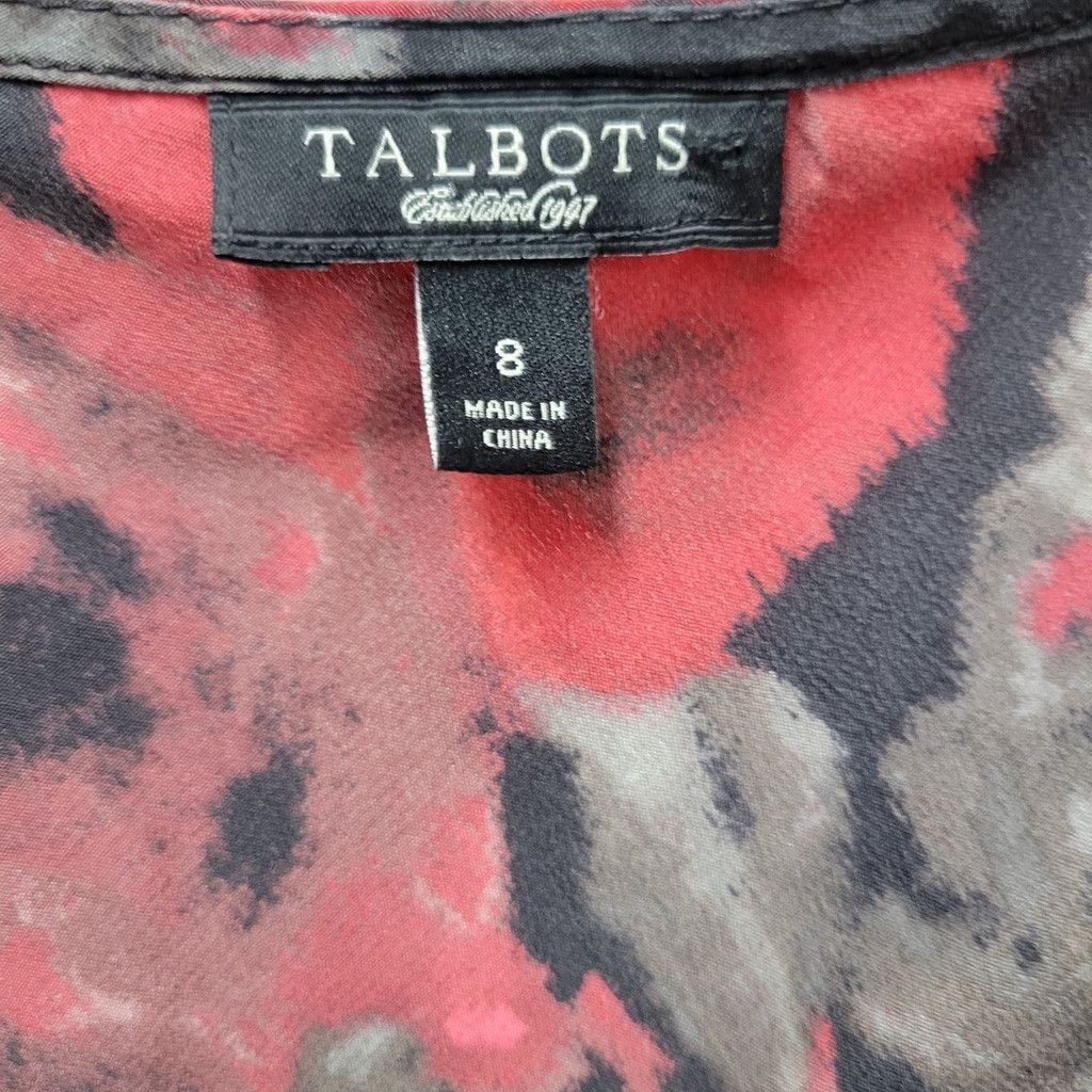 Talbots Talbots Women's V-neck Floral Sleeveless Silk Top Blouse 8 Size M / US 6-8 / IT 42-44 - 7 Thumbnail