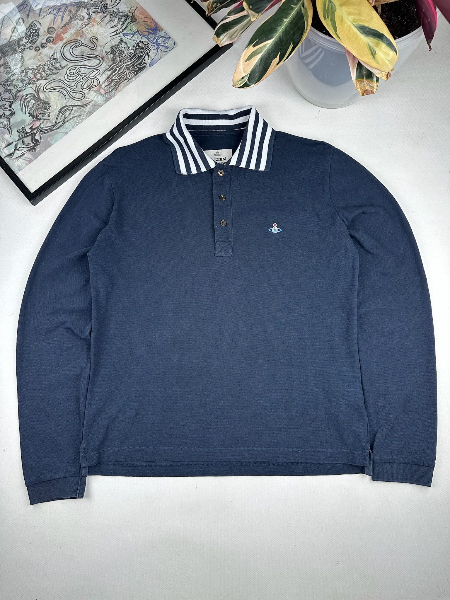 Vivienne Westwood Polo Shirt Long Sleeve Orb Logo