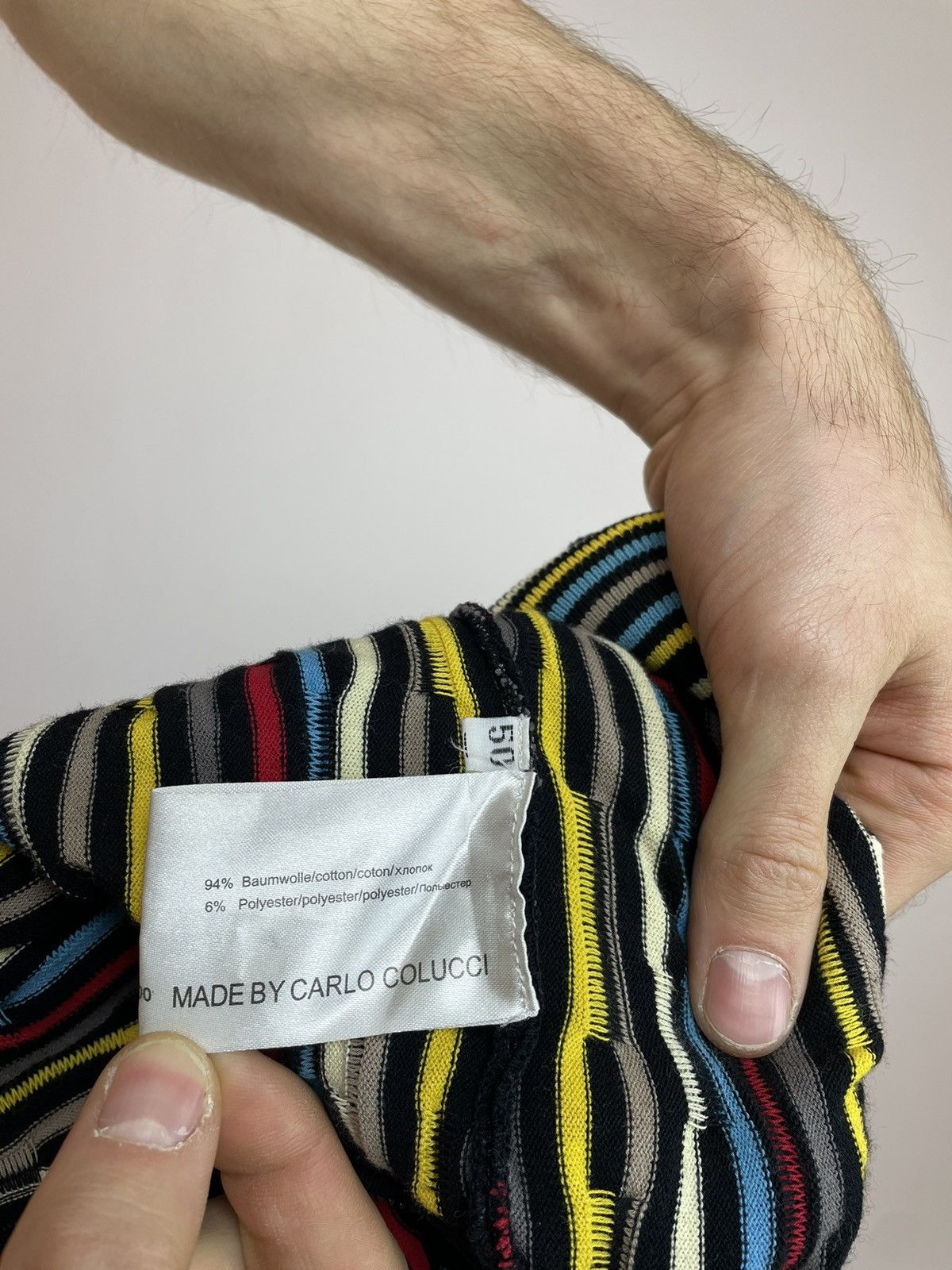 Carlo Colucci × Japanese Brand × Vintage CARLO COLUCCI Striped Multicolour Cardigan sweater coogi Size US M / EU 48-50 / 2 - 10 Thumbnail