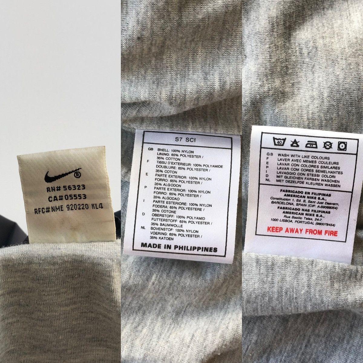 Nike Nike Vintage Big Logo Nylon Coat Jacket Black Rare Size US S / EU 44-46 / 1 - 11 Thumbnail