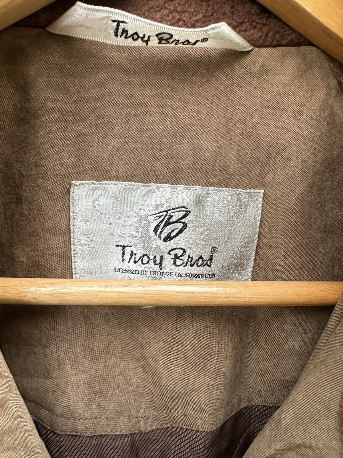 Japanese Brand 🪖VINTAGE TROY BROS BROWN SEUDE OVERSIZED BOMBER JACKET Size US XL / EU 56 / 4 - 8 Thumbnail