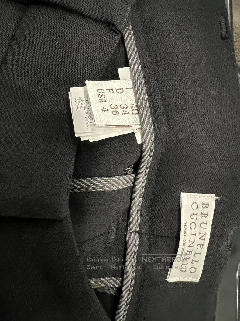 Brunello Cucinelli Brunello Cucinelli Pearl-Stranded Pants Size 26" / US 2 / IT 38 - 2 Thumbnail