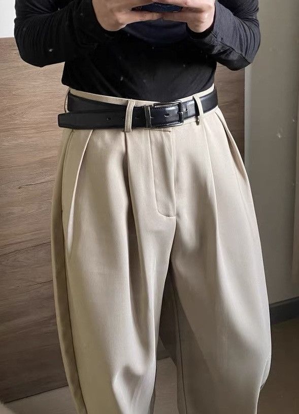 Japanese Brand × Vintage Cleanfit retro fashion loose fit pleated barrel leg pants Size US 30 / EU 46 - 6 Thumbnail