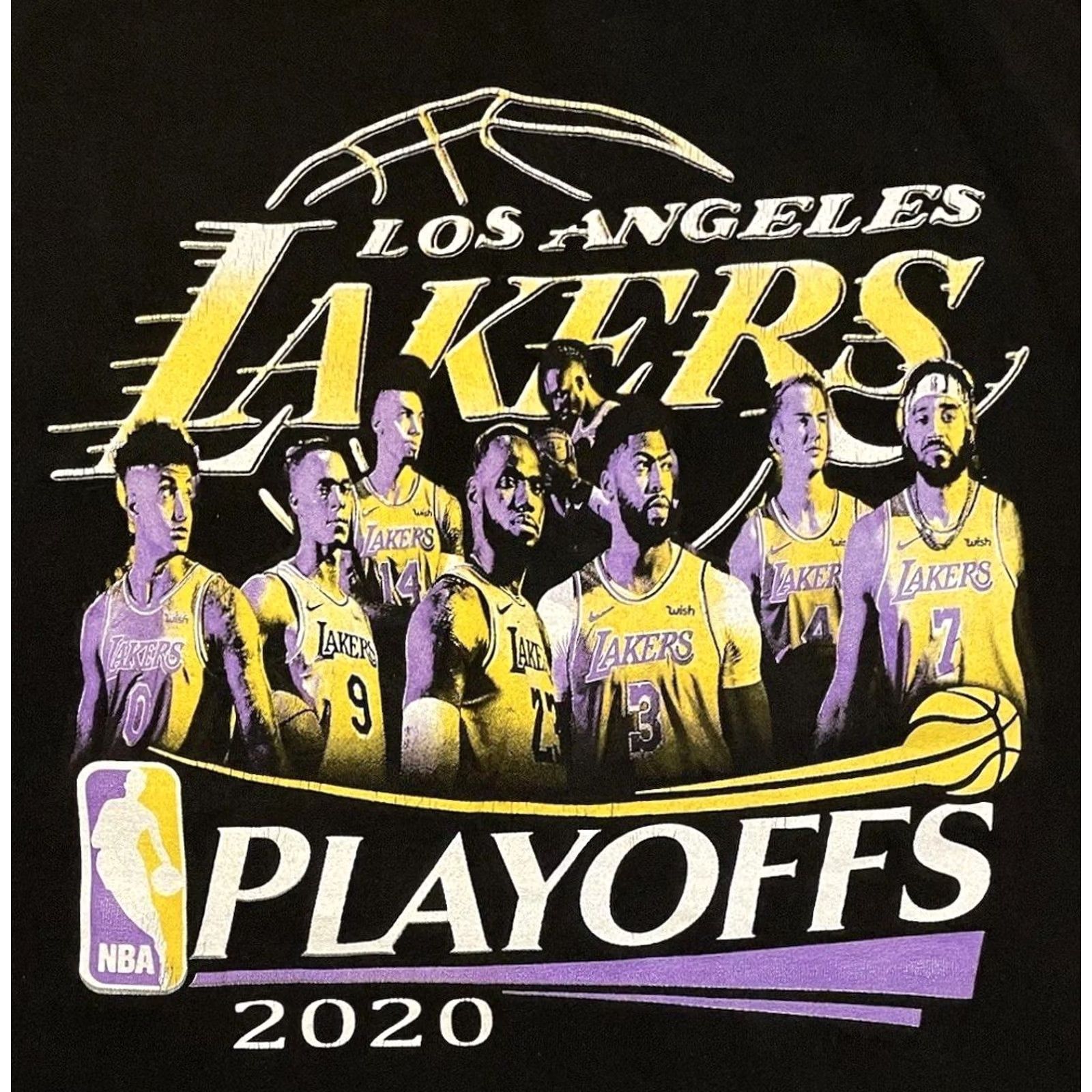 NBA 2020 LA Lakers NBA Playoffs Faded Shirt XL Basketball Kobe Shaq Champion Vtg Y2K Size US XL / EU 56 / 4 - 3 Thumbnail