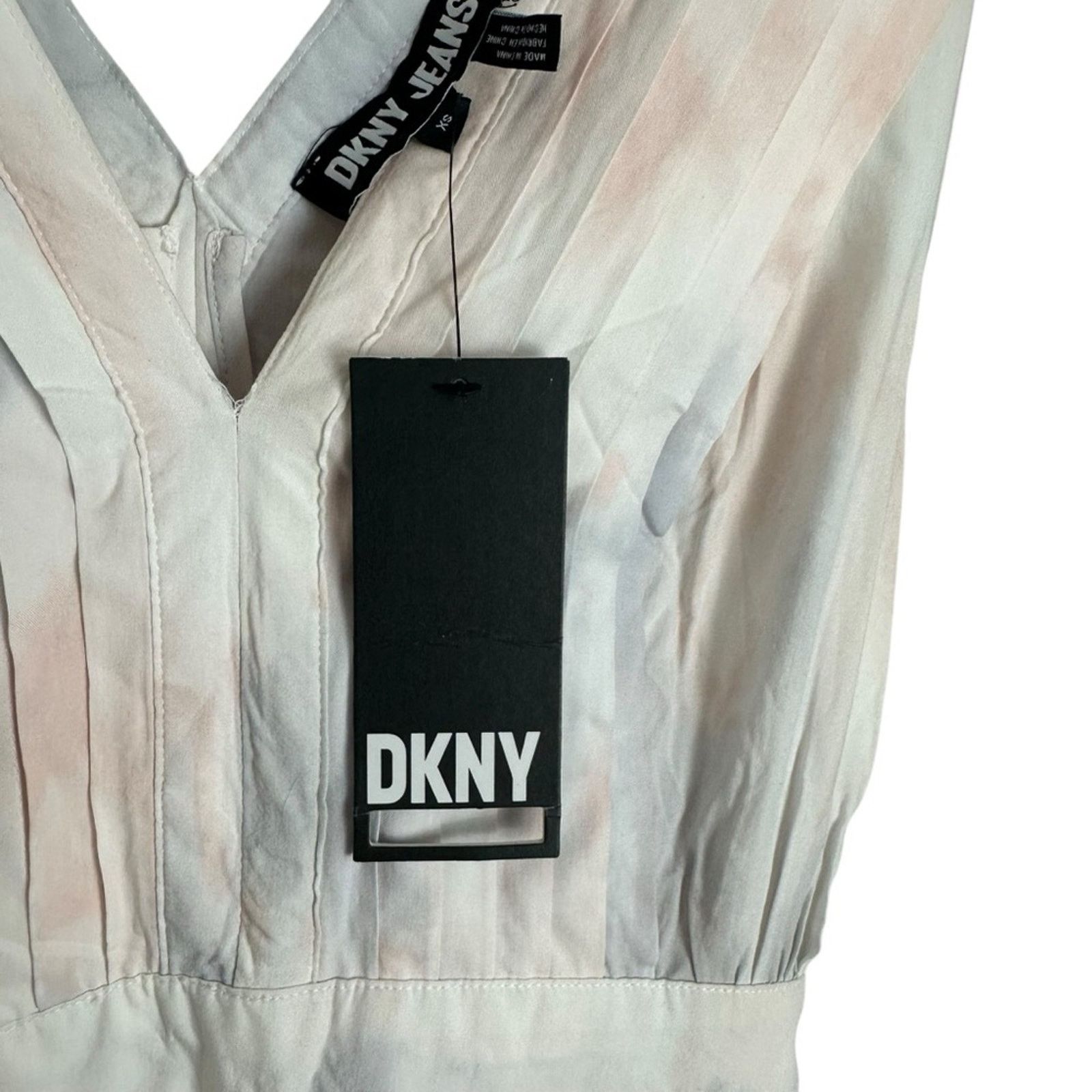 DKNY NWT DKNY Tie Dye Sleeveless Pleated A-line Skater Dress XS Size XS / US 0-2 / IT 36-38 - 10 Thumbnail