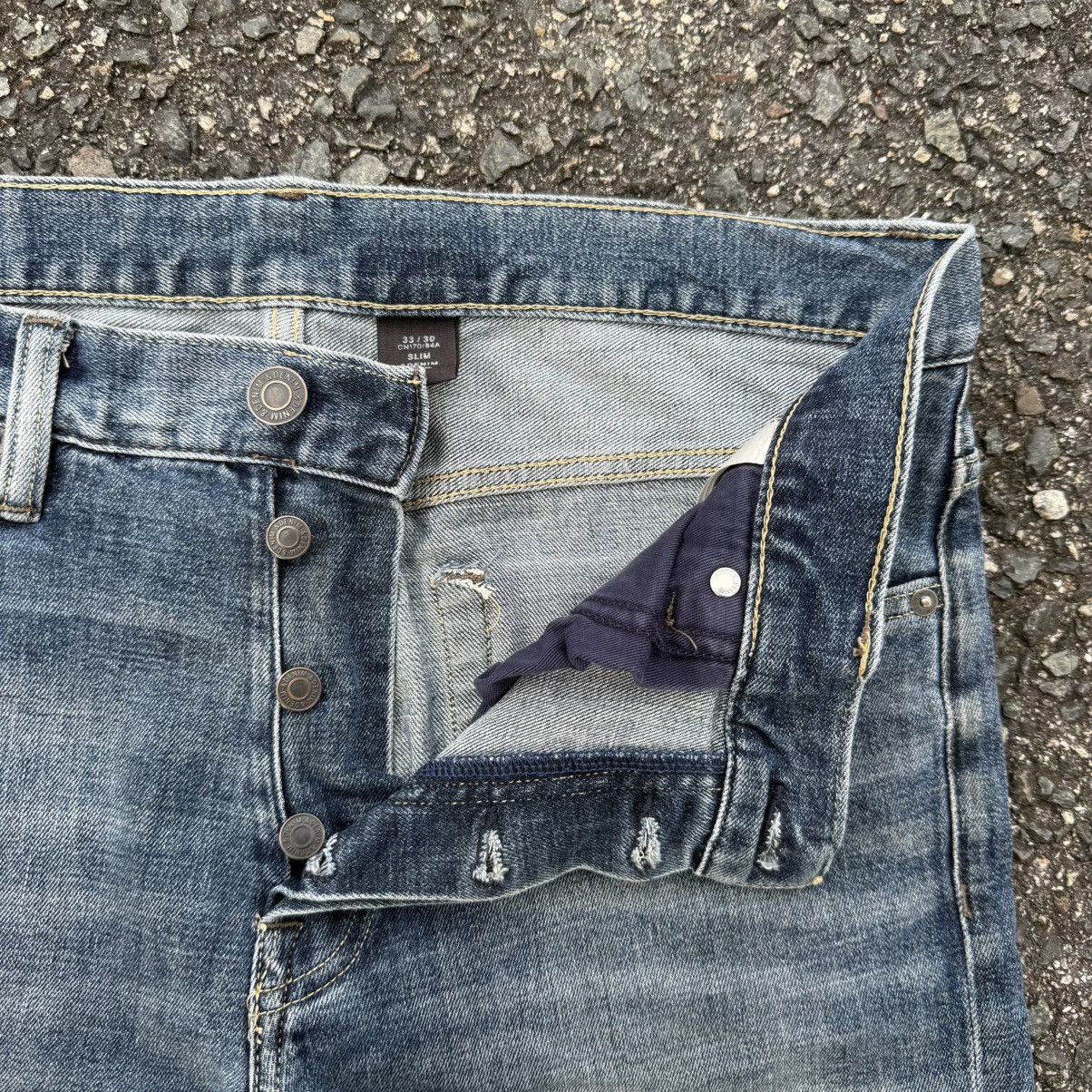 Japanese Brand VINTAGE JAPANESE SKINNY FADED JEAN DENIM PANTS Size US 34 / EU 50 - 10 Thumbnail