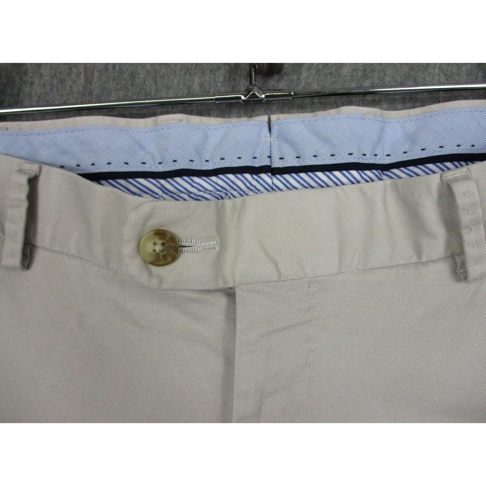 Peter Millar Peter Millar Pants Mens 34x26 Beige Chino Straight Leg Pima Stretch ME0B48 Size US 34 / EU 50 - 4 Thumbnail