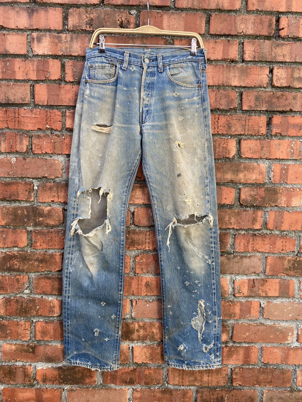 Levi's Vintage Clothing W32x32.5 Vintage levi's 501 redline distressed made in USA Size US 32 / EU 48 - 1 Thumbnail
