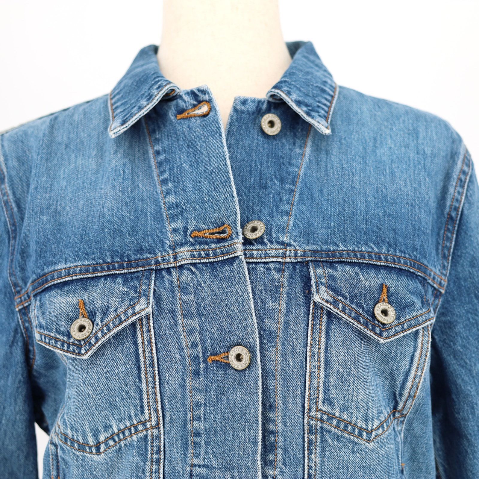 Baldwin Baldwin Women Blue Medium Wash Denim Moto Boxy Jacket Size S Size S / US 4 / IT 40 - 2 Thumbnail