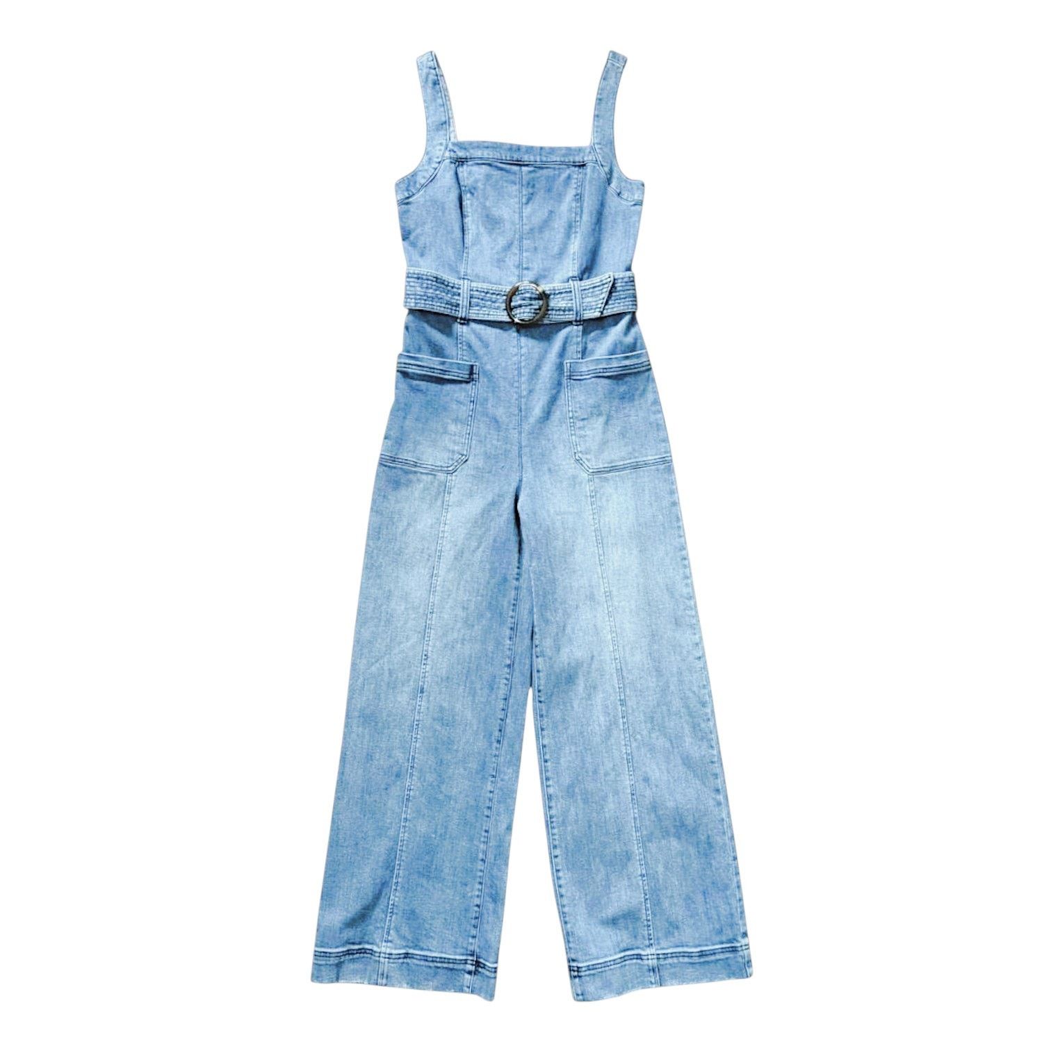 Anthropologie Anthropologie Blue Denim Jumper | Size 6 Size 28" / US 6 / IT 42 - 1 Thumbnail