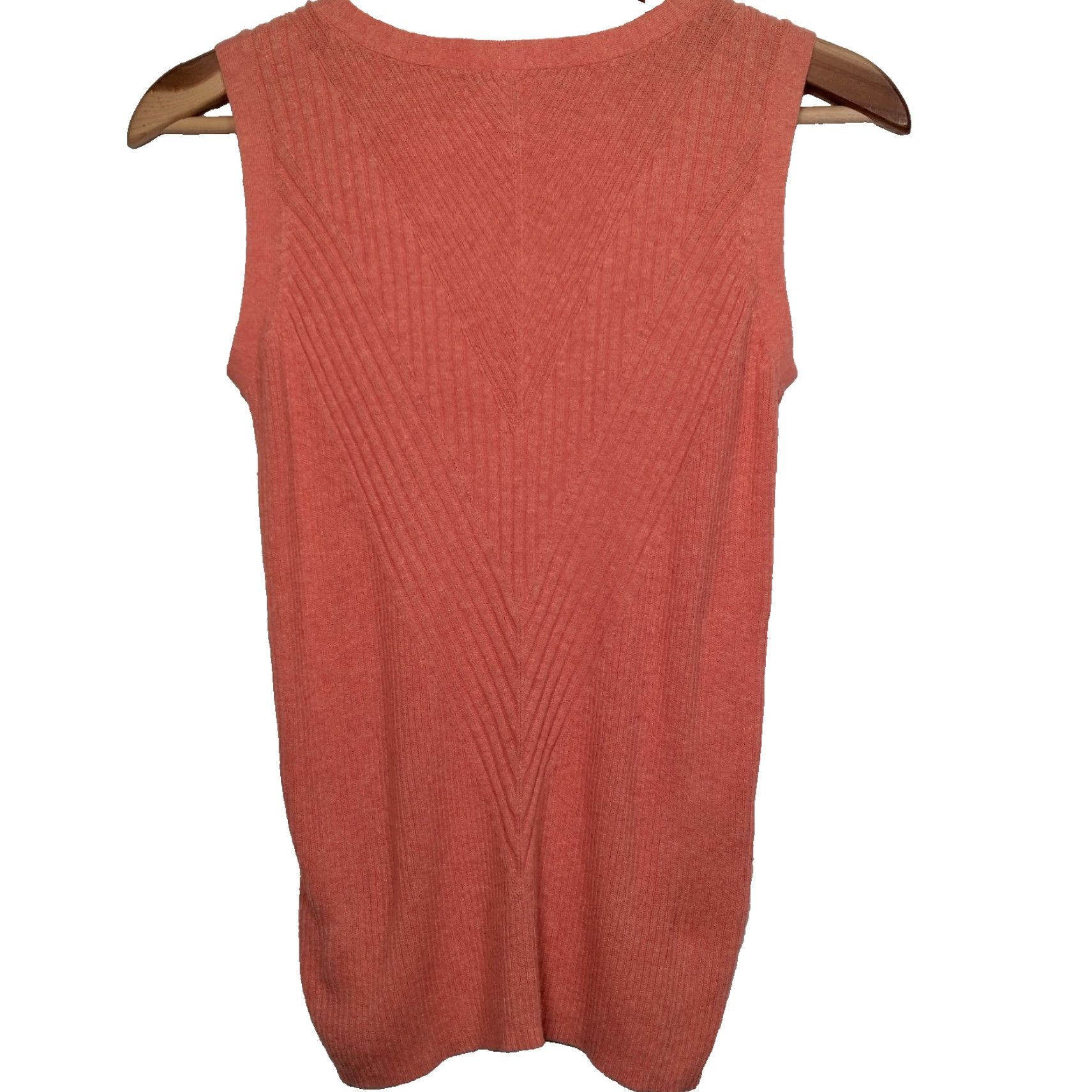 Vintage Vintage Sundance women's tank top knit sleeveless sweater shirt M Peach salmon cotton viscose casual summer Size M / US 6-8 / IT 42-44 - 2 Thumbnail