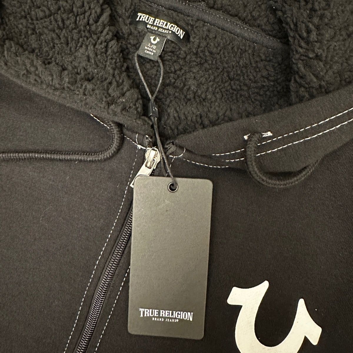 True Religion True Religion Men’s Logo Seal Sherpa Lined Zip Hoodie Black Size US L / EU 52-54 / 3 - 5 Thumbnail