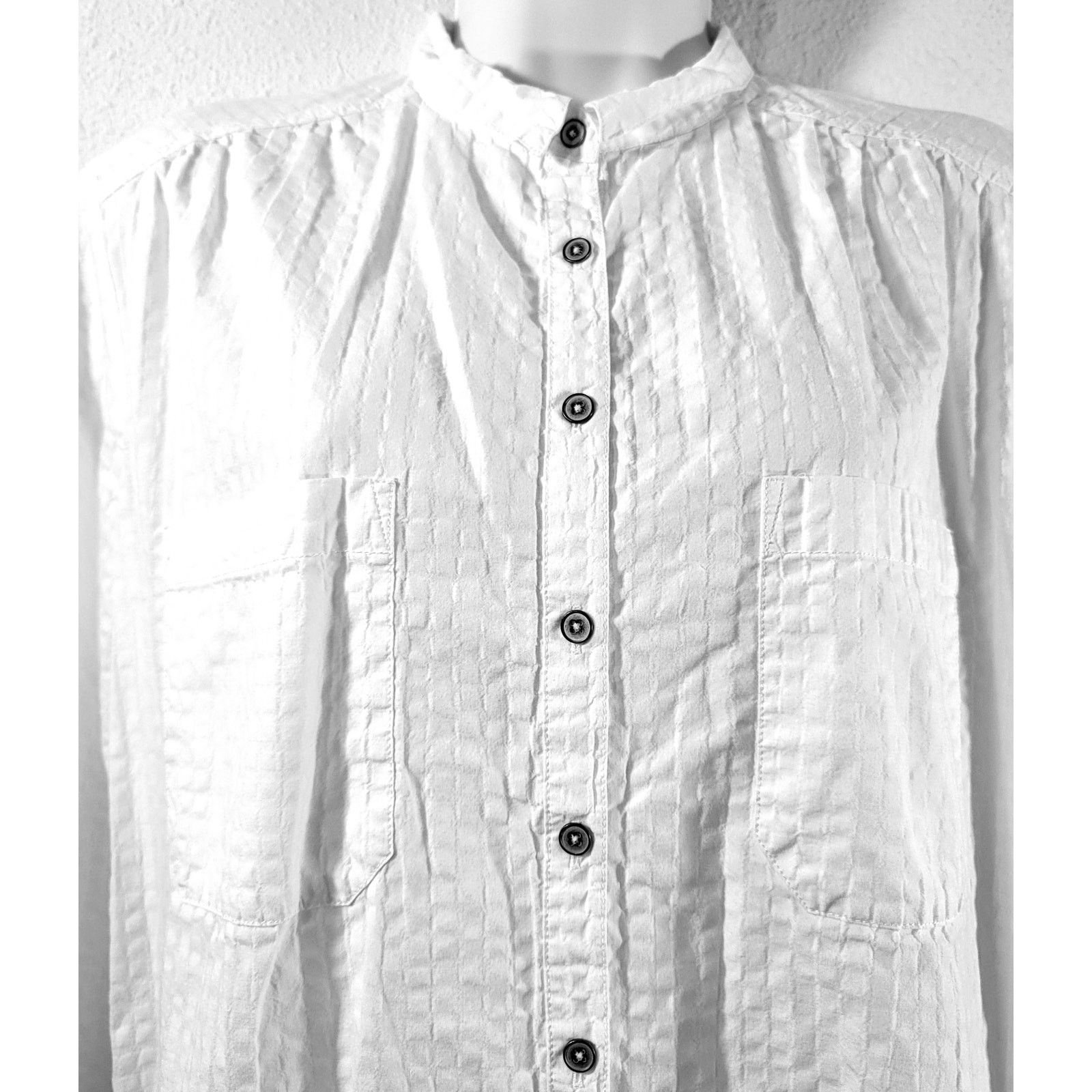 Other Lou & Grey White Checkered Button Up Pointed Collar Top M Size M / US 6-8 / IT 42-44 - 6 Thumbnail