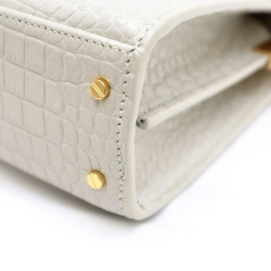 Saint Laurent Paris o1b1hav110824 Size: OS / Mini Top Handle Bag in Soft Cream Size ONE SIZE - 5 Thumbnail