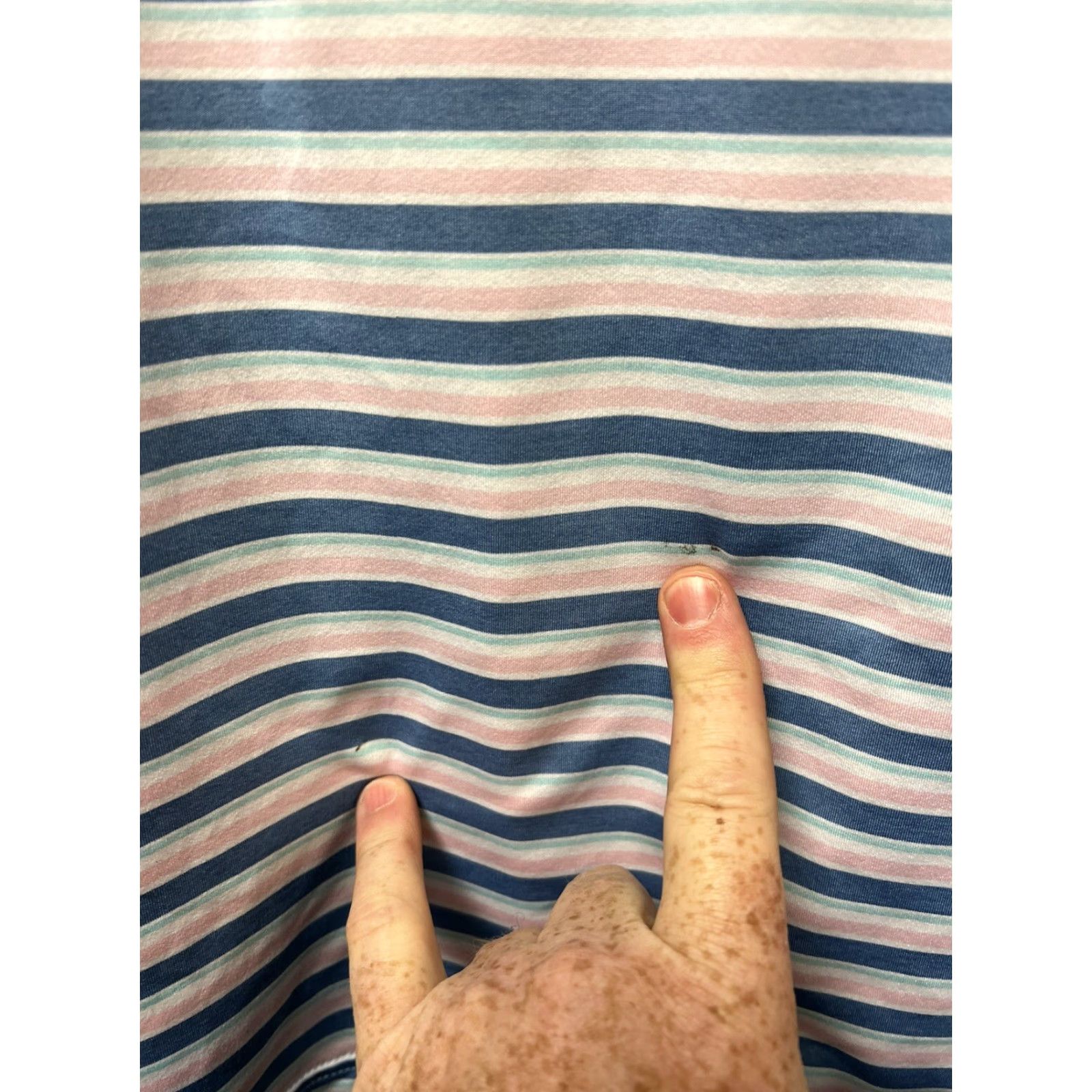 Peter Millar Peter Millar Summer Comfort Polo Shirt Striped White Blue Pink Multicolor XL Men Polo Short Sleeve Breathable Easy Care Lightweight Golf Shirt Size US XL / EU 56 / 4 - 4 Thumbnail