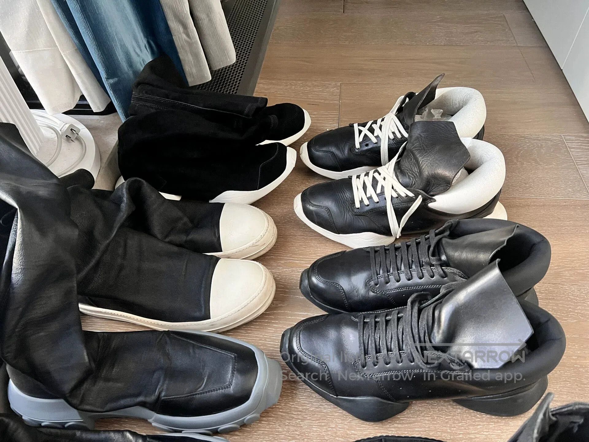 Rick Owens Drkshdw Rick Owens Black Socks Boots. Size US 9 / EU 42 - 3 Thumbnail