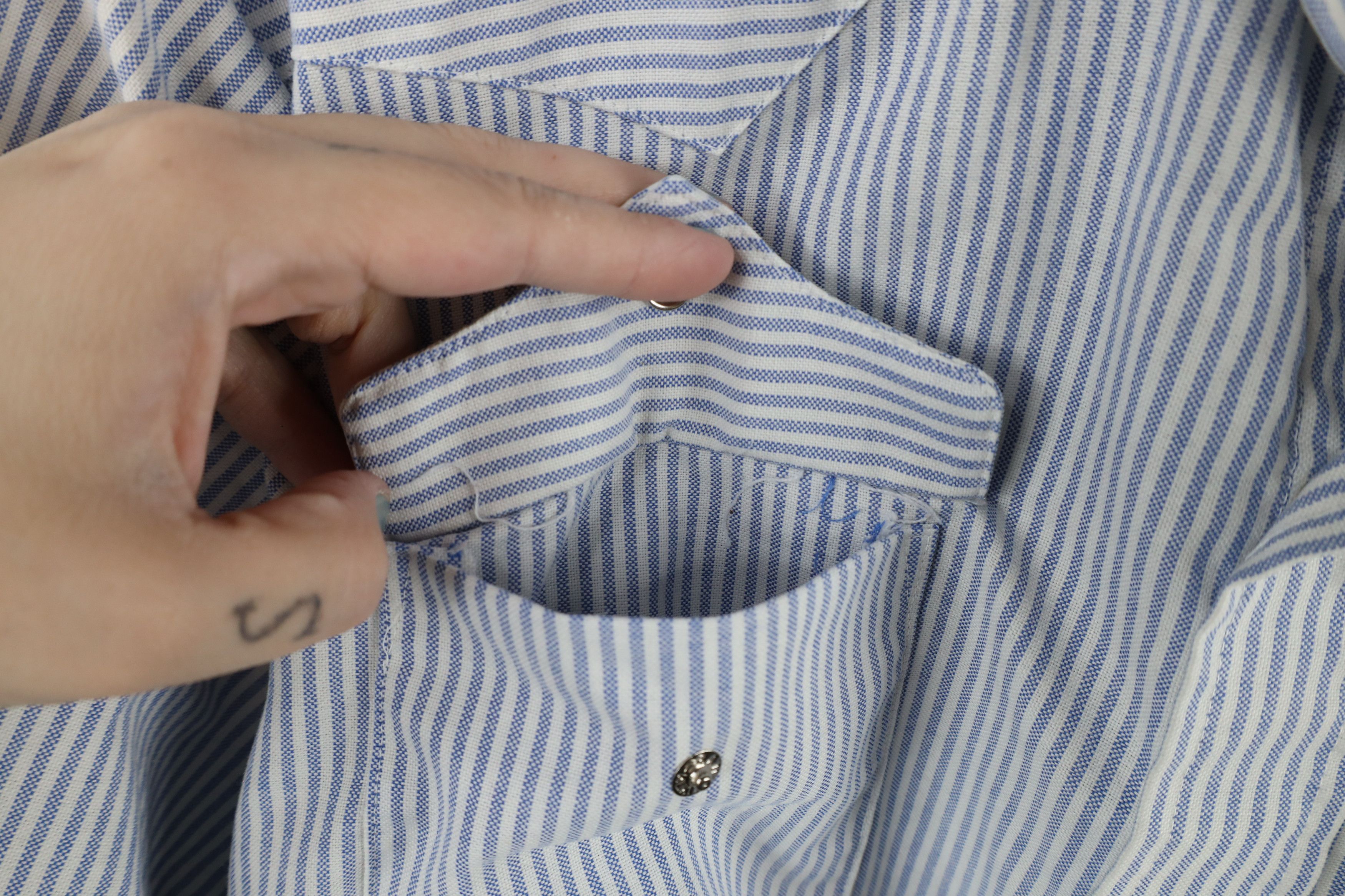 Vintage Vintage 70s Rockabilly Striped Western Snap Button Shirt USA Size US L / EU 52-54 / 3 - 6 Thumbnail