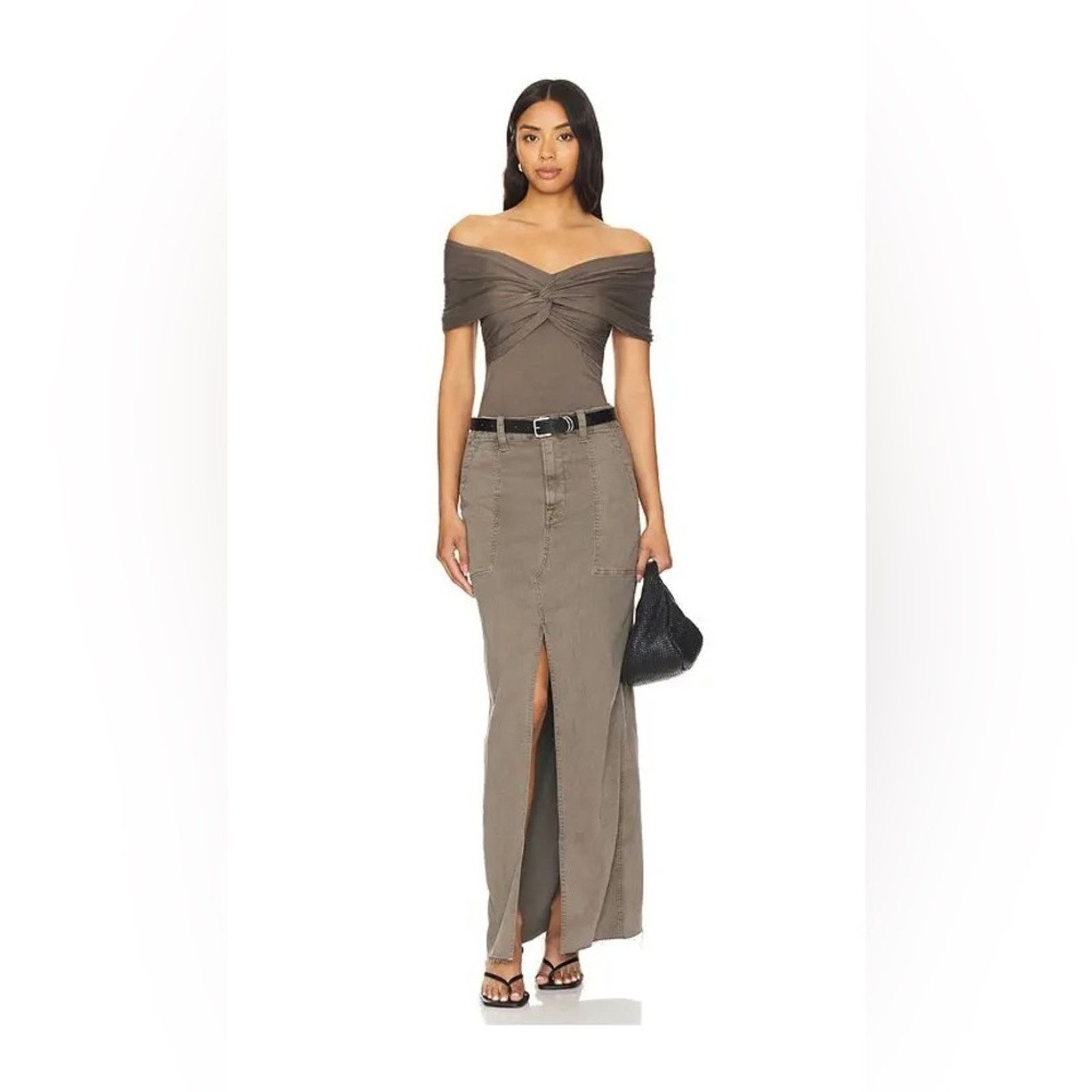 Free People Favorite Daughter “The I’m Evolved” Top- Grey (item #047) Size L / US 10 / IT 46 - 8 Thumbnail