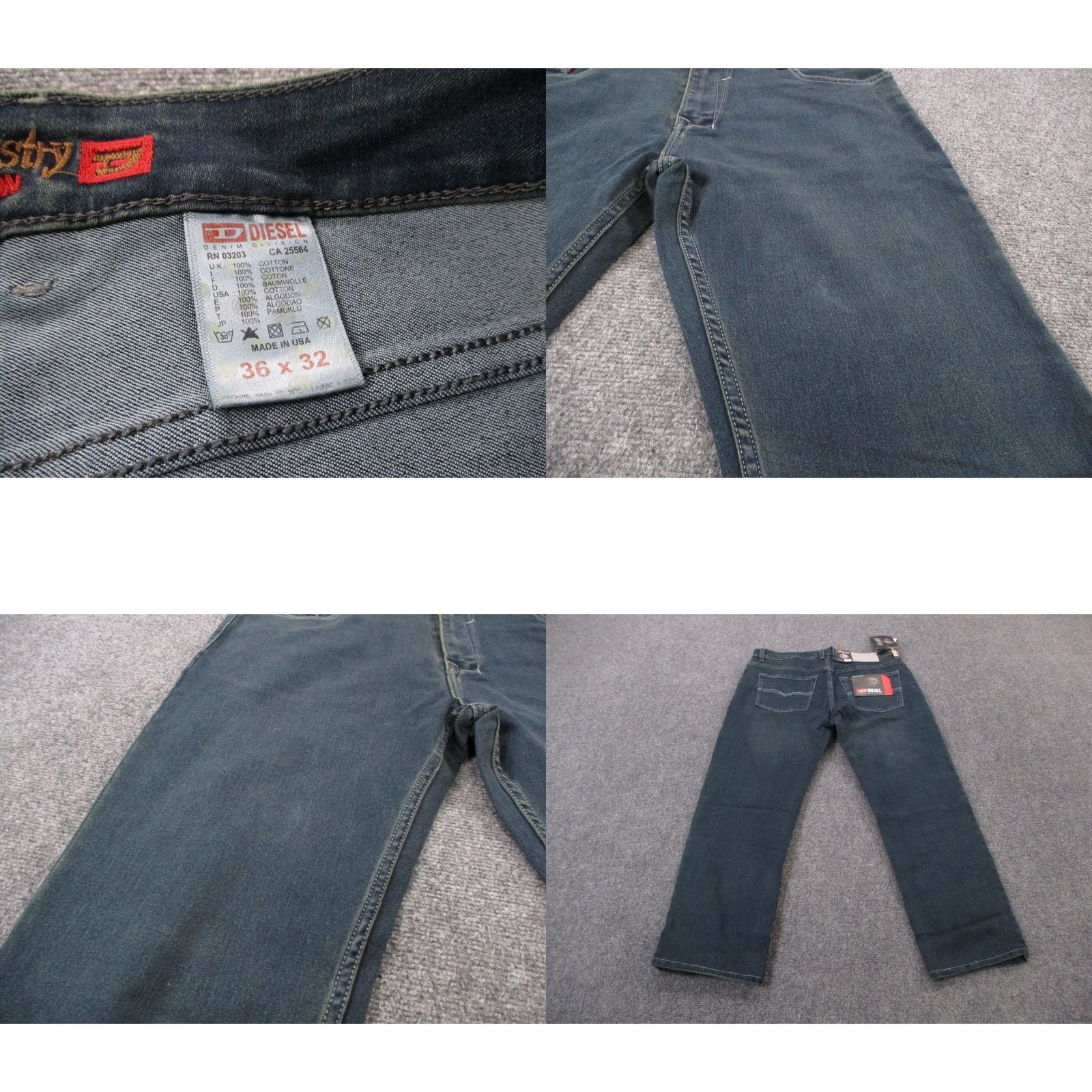 Diesel Diesel Jeans Men 36 X 32 Blue Denim Straight Workwear Faded NEW Jeans Mens 36 Blue Diesel Jeans Straight Denim 90s? Size US 36 / EU 52 - 8 Thumbnail