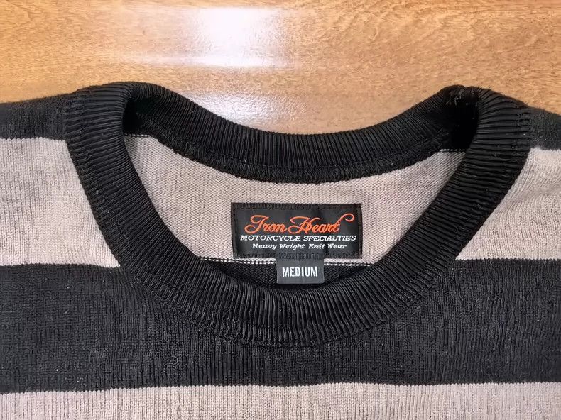 Iron Heart Iron heart Heavy striped T-shirt undershirt long-sleeved vi Size US M / EU 48-50 / 2 - 3 Thumbnail