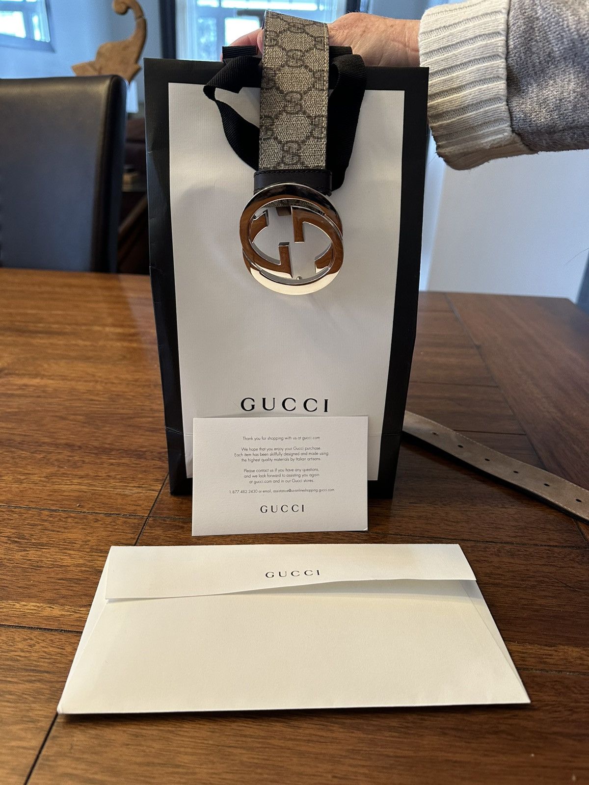Gucci GG SUPREME BELT WITH G BUCKLE Size ONE SIZE - 5 Thumbnail