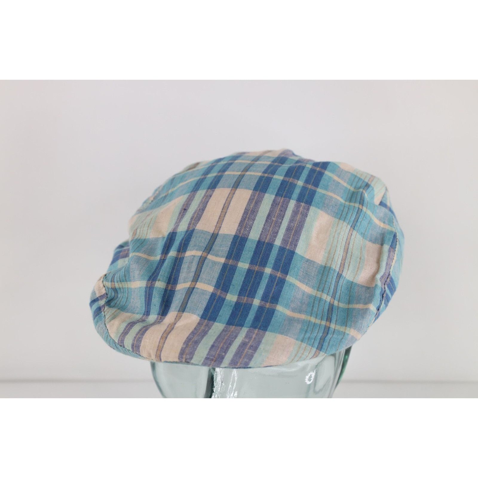Vintage Vintage 70s 80s Streetwear Madras Plaid Newsboy Cabbie Hat Size ONE SIZE - 1 Thumbnail