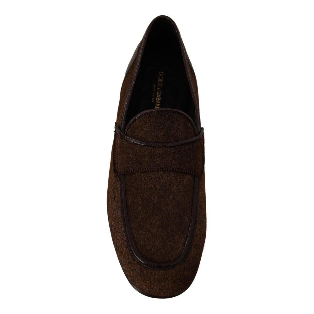 Dolce & Gabbana Dolce & Gabbana Elegant Brown Caiman Leather Loafers Size US 7 / EU 40 - 3 Thumbnail