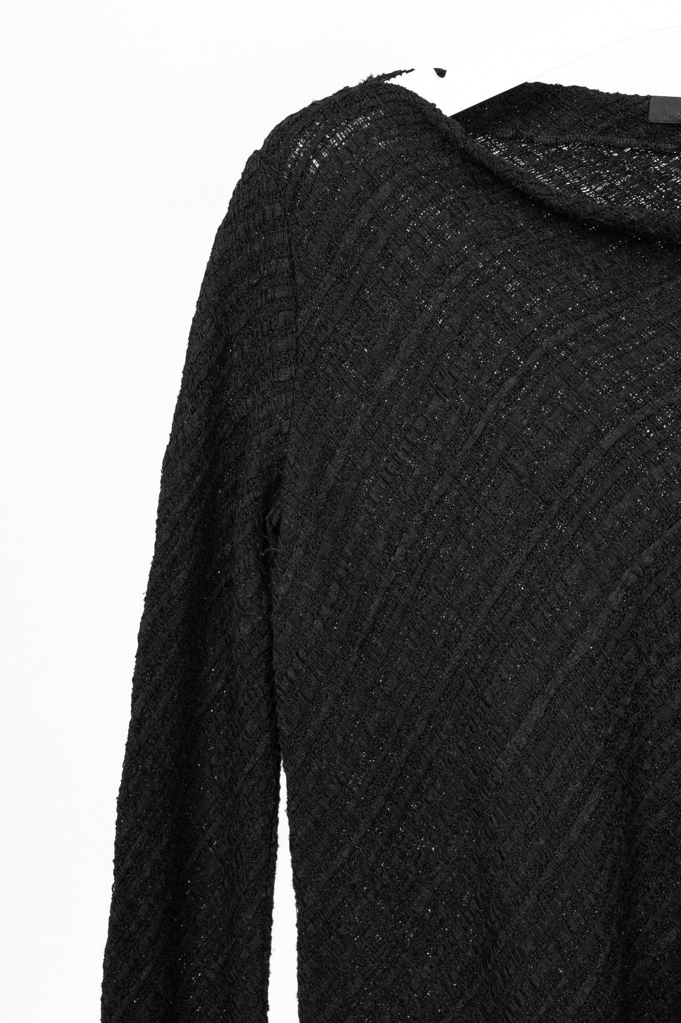 The Row The Row Black Woven-Knit Fringe Sweater Size M / US 6-8 / IT 42-44 - 5 Thumbnail