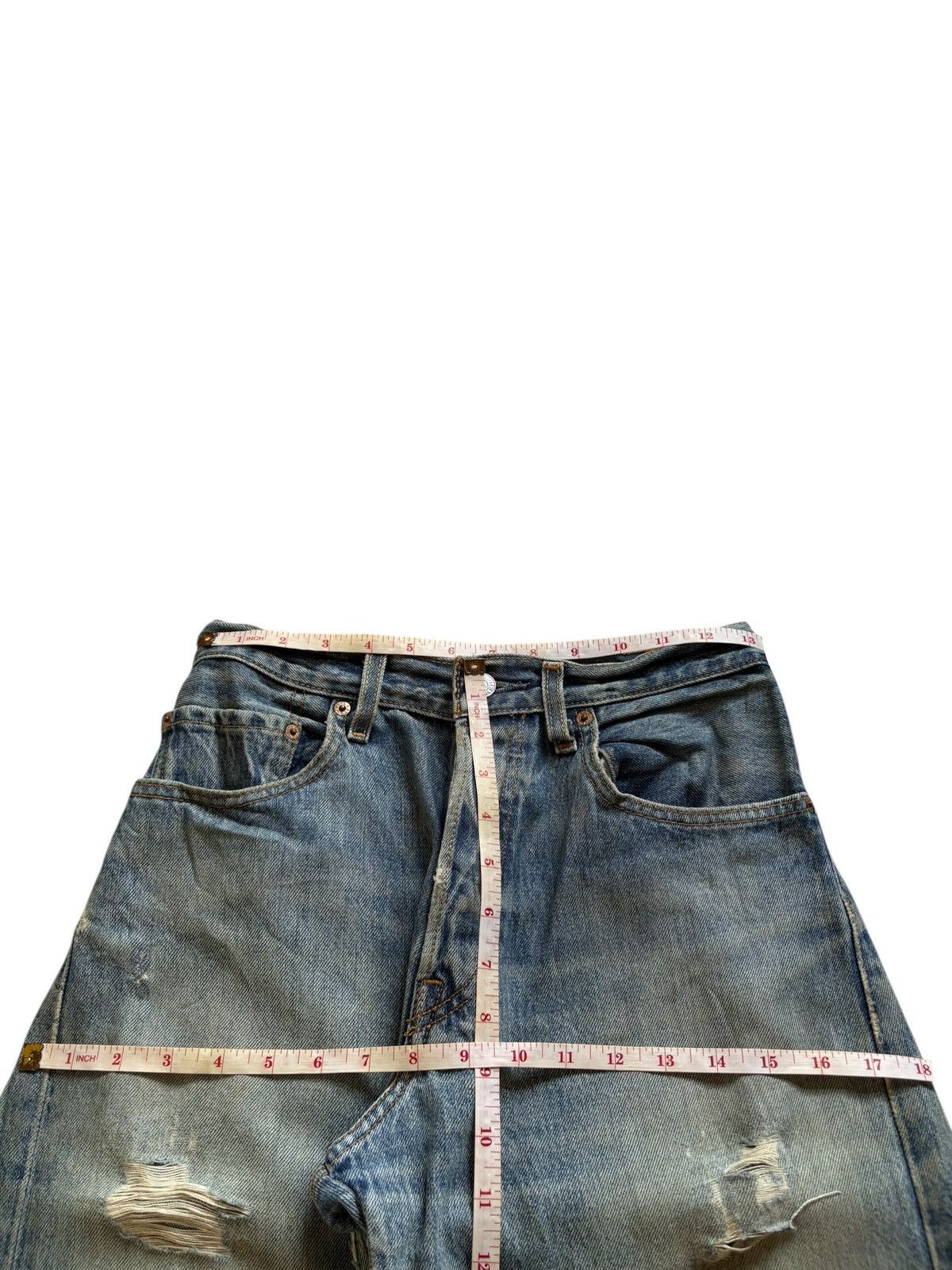 Levi's Vintage Levis 501 Custom Mud Wash Distress Flare Jean Size US 26 / EU 42 - 10 Thumbnail