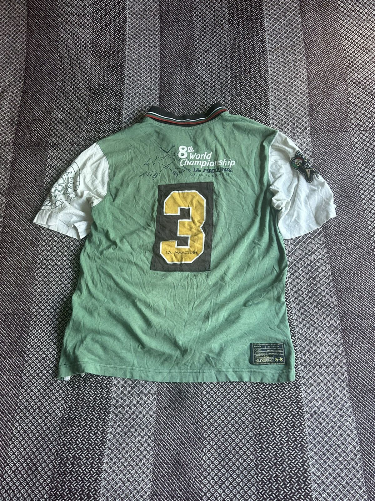 Vintage La Martina Vintage Polo T-shirt Big Logo Thrashed Condition Size US XL / EU 56 / 4 - 13 Thumbnail