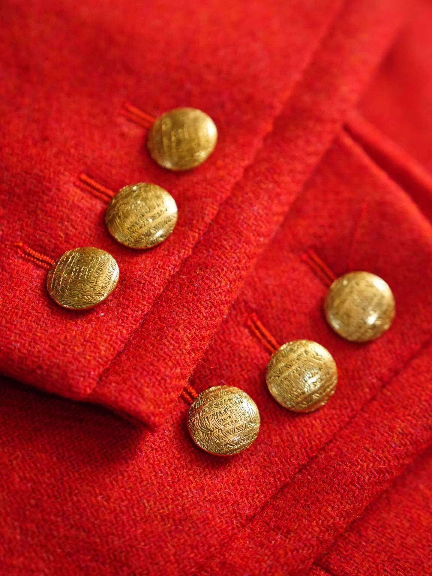 Yves Saint Laurent YSL Rive Gauche 1990s Orange Wool Short Blazer Size XS / US 0-2 / IT 36-38 - 6 Thumbnail