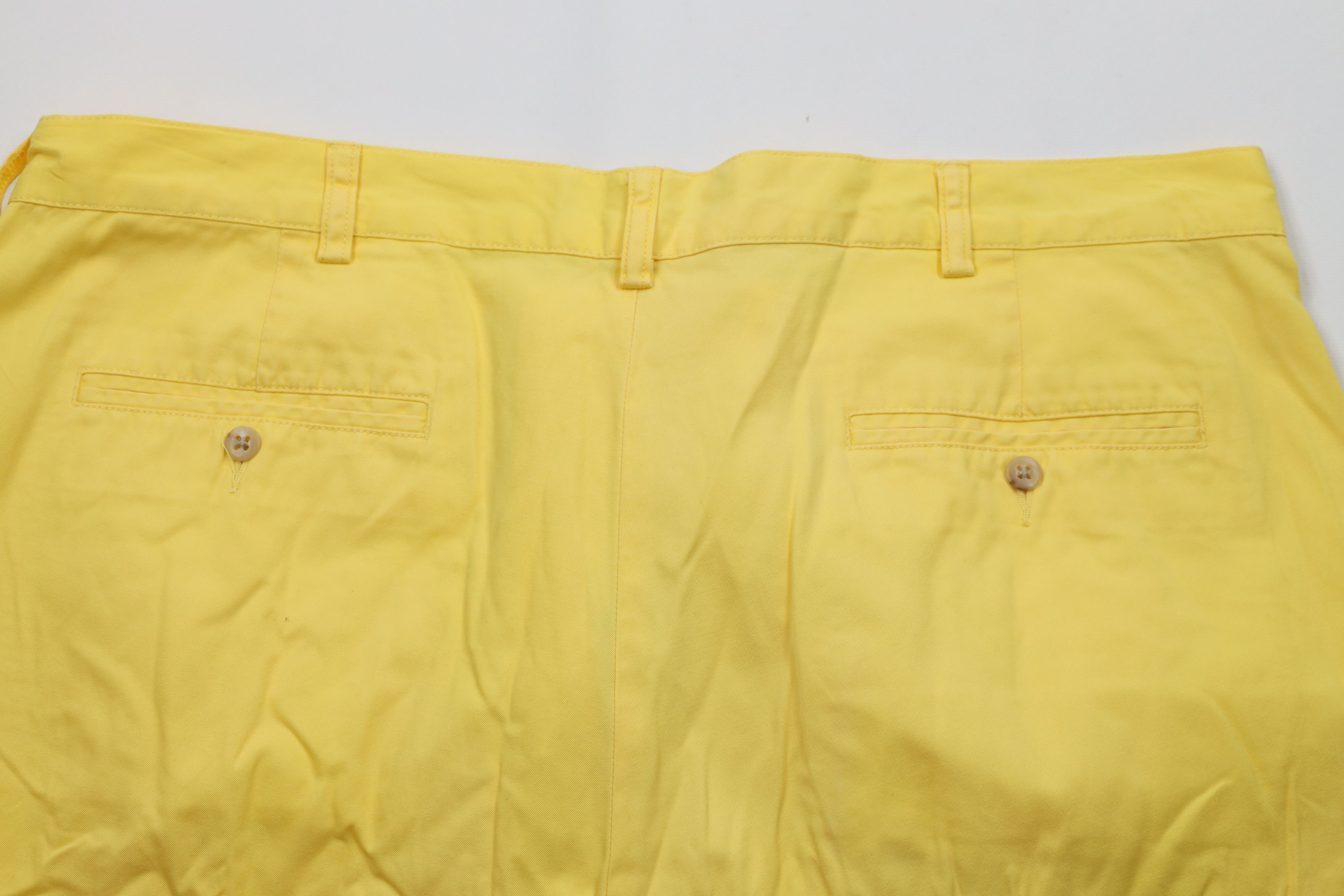 Ralph Lauren Vintage 90s Ralph Lauren Above Knee Chino Shorts Yellow Size US 40 / EU 56 - 8 Thumbnail