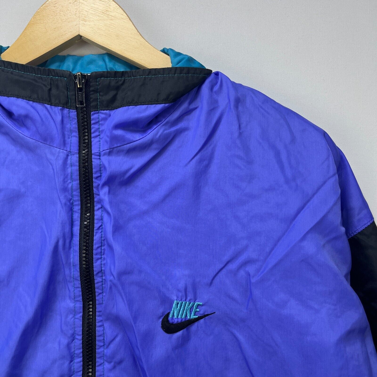 Nike × Vintage Vintage Y2K Nike Jacket Large Block Thermal Lined Swoosh Size US L / EU 52-54 / 3 - 3 Thumbnail