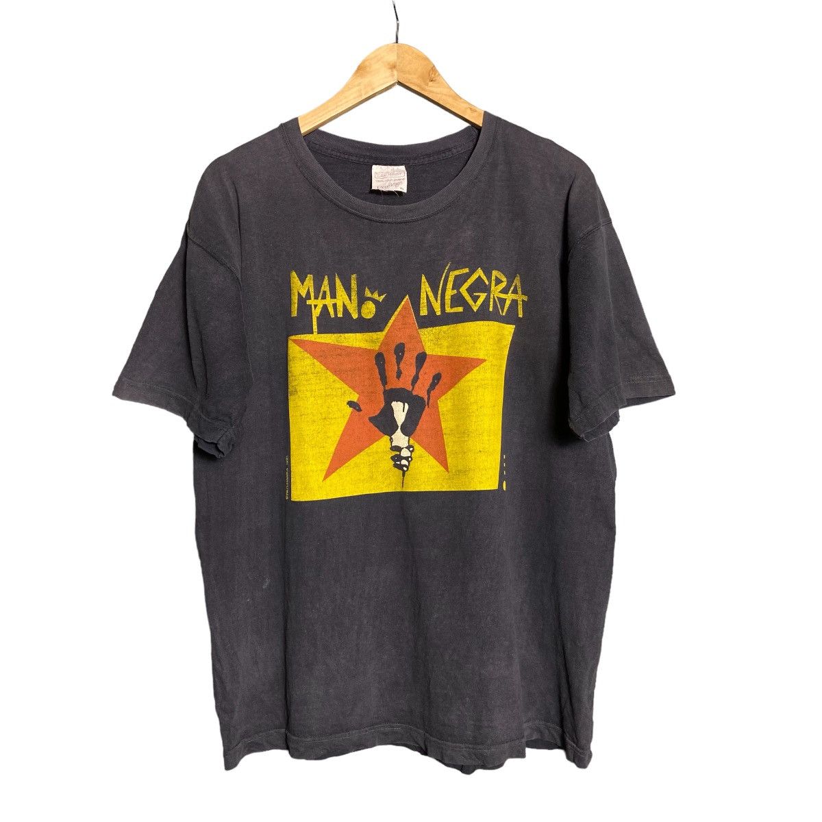 image of Band Tees x Vintage 90's Mano Negra Tour Punk Band Tee in Black, Men's (Size XL)