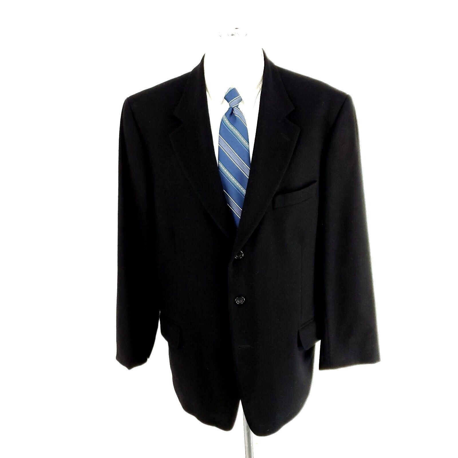 Oscar De La Renta Oscar De La Renta Virgin Wool Nylon Cashmere 3 Button Sport Size 44R - 3 Thumbnail
